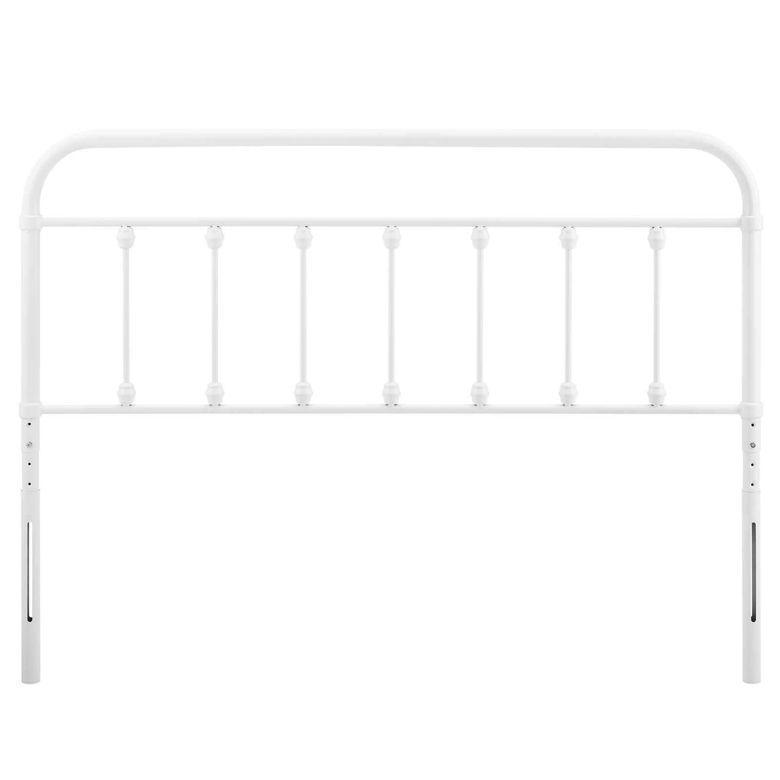Sage King Metal Headboard, White, large