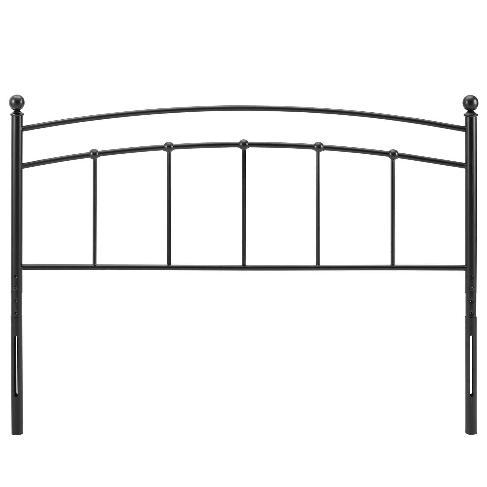 Abigail Queen Metal Headboard, Black, large