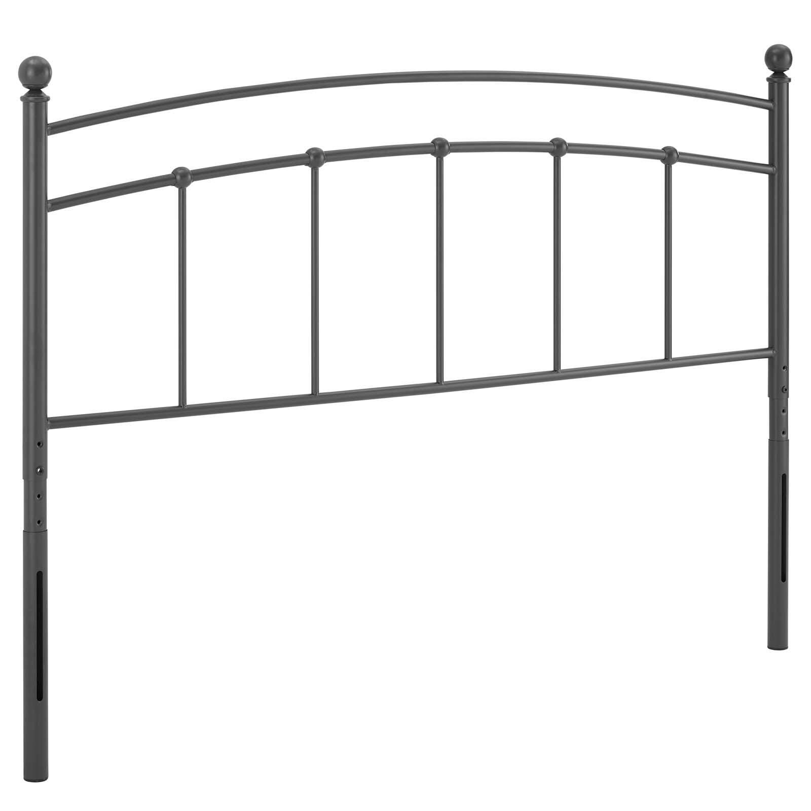 Abigail Queen Metal Headboard, Gray, large