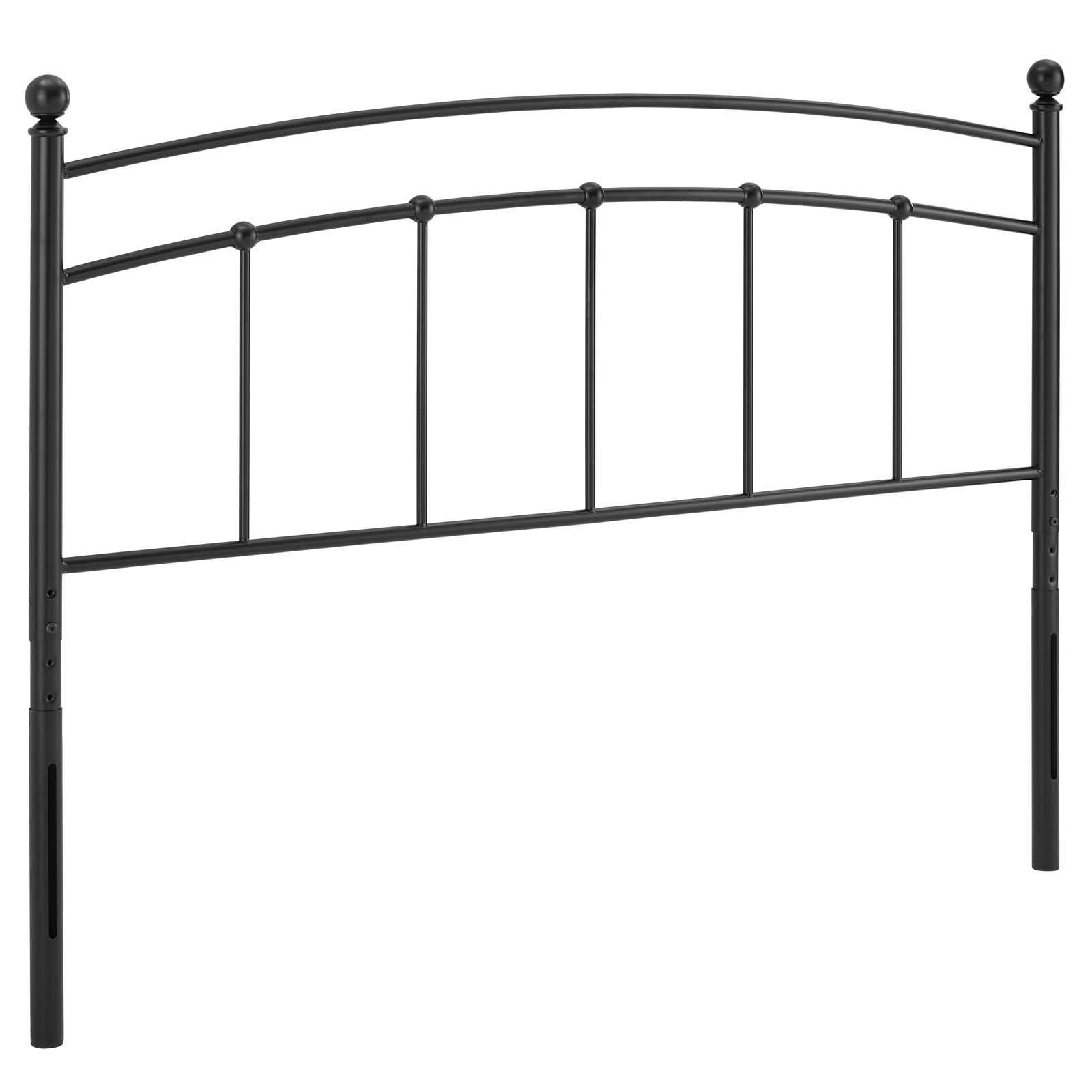 Abigail King Metal Headboard, Black, large