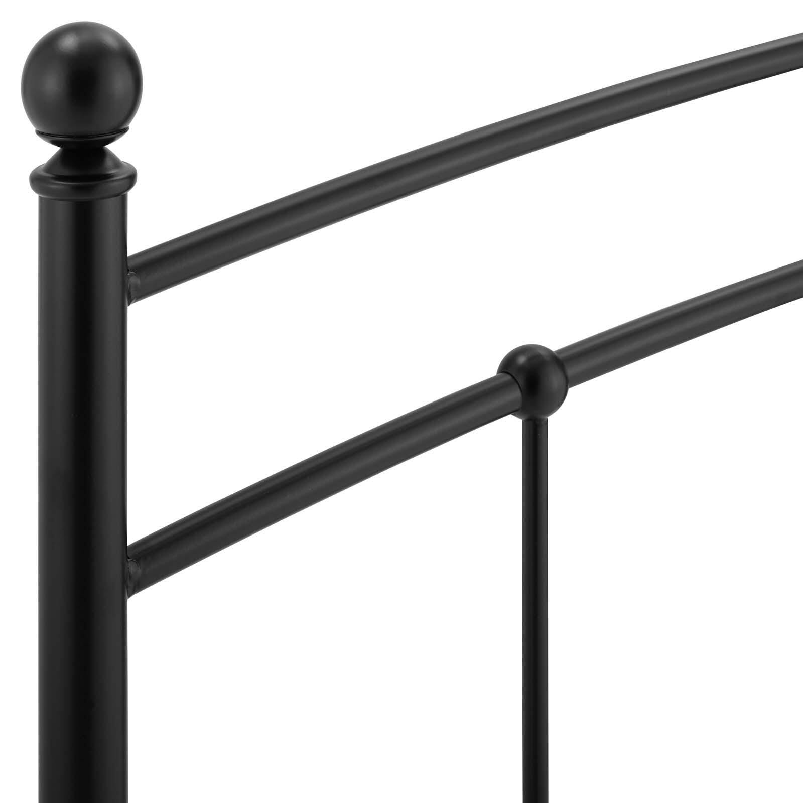 Abigail King Metal Headboard, Black, large