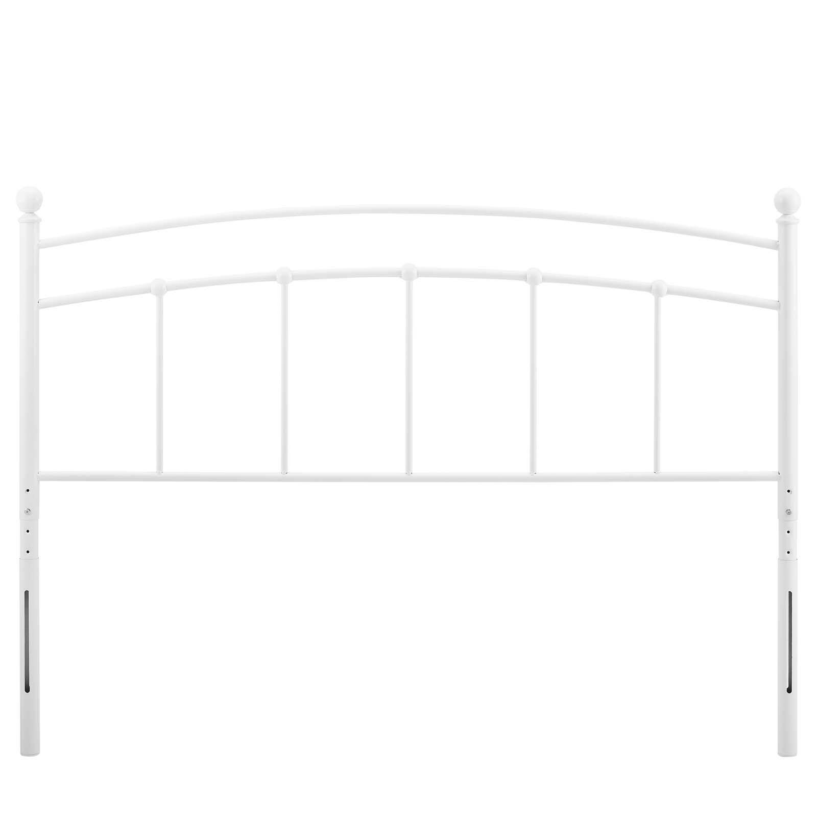 Abigail King Metal Headboard, White, large