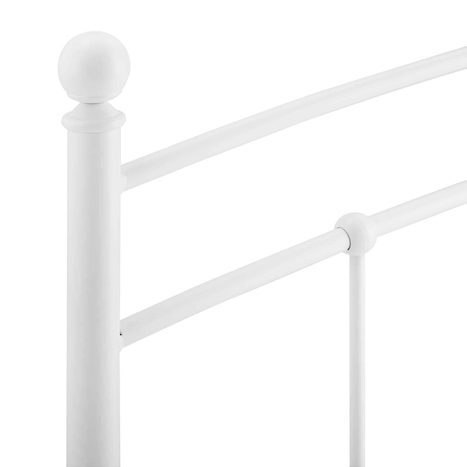 Abigail King Metal Headboard, White, large