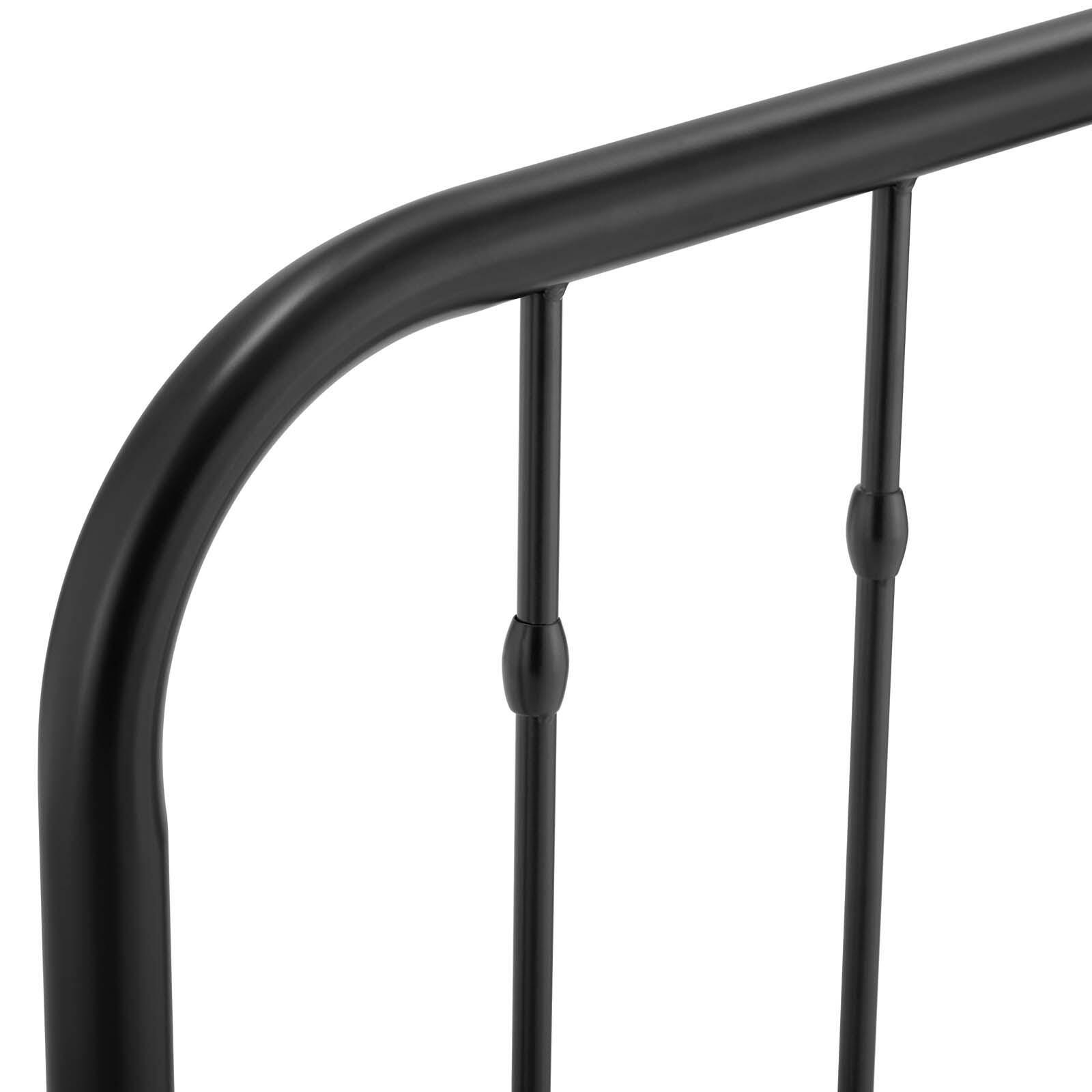 Lennon Queen Metal Headboard, Black, large
