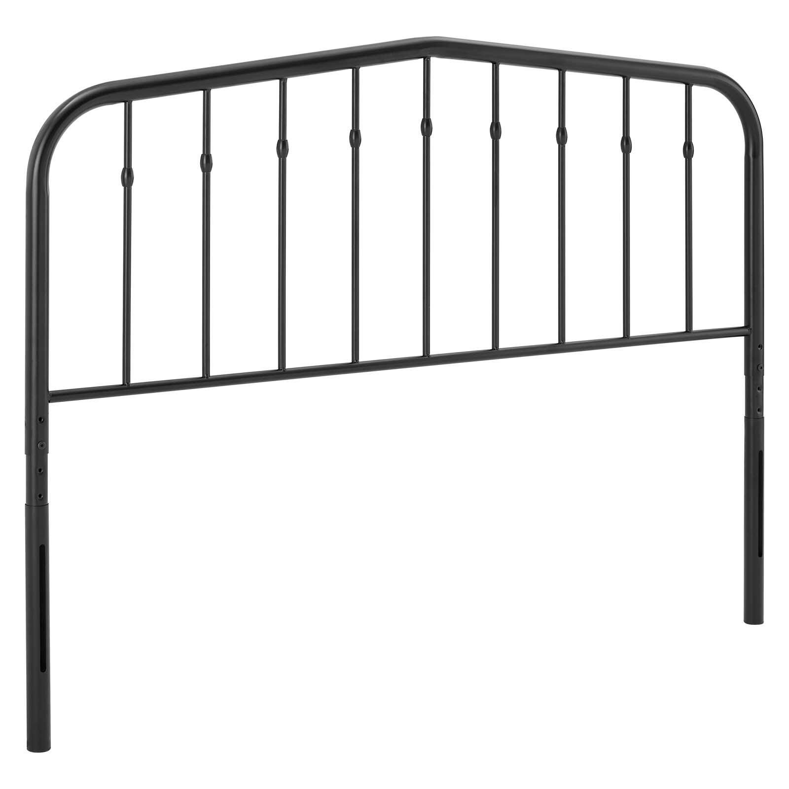 Lennon King Metal Headboard, Black, large