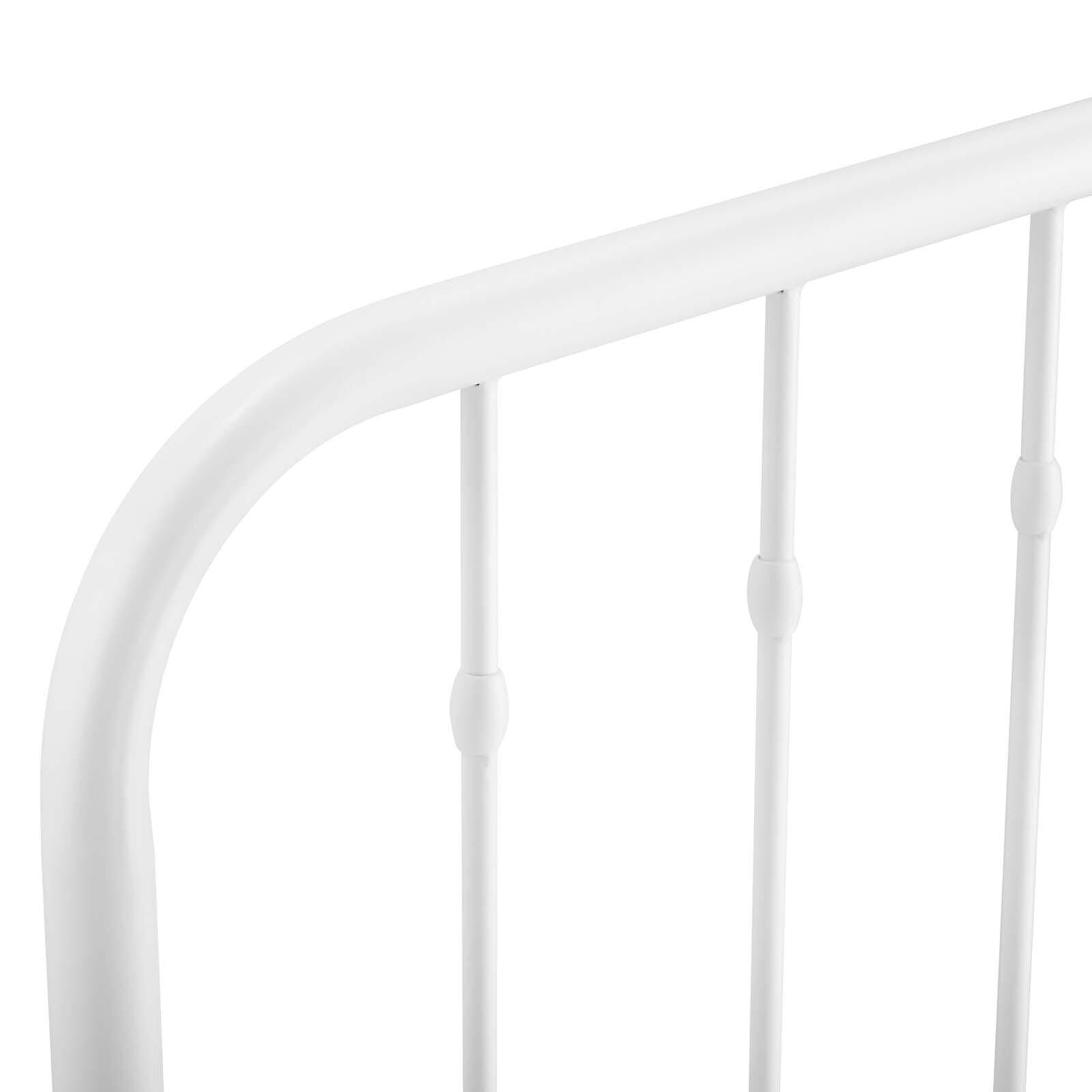 Lennon King Metal Headboard, White, large