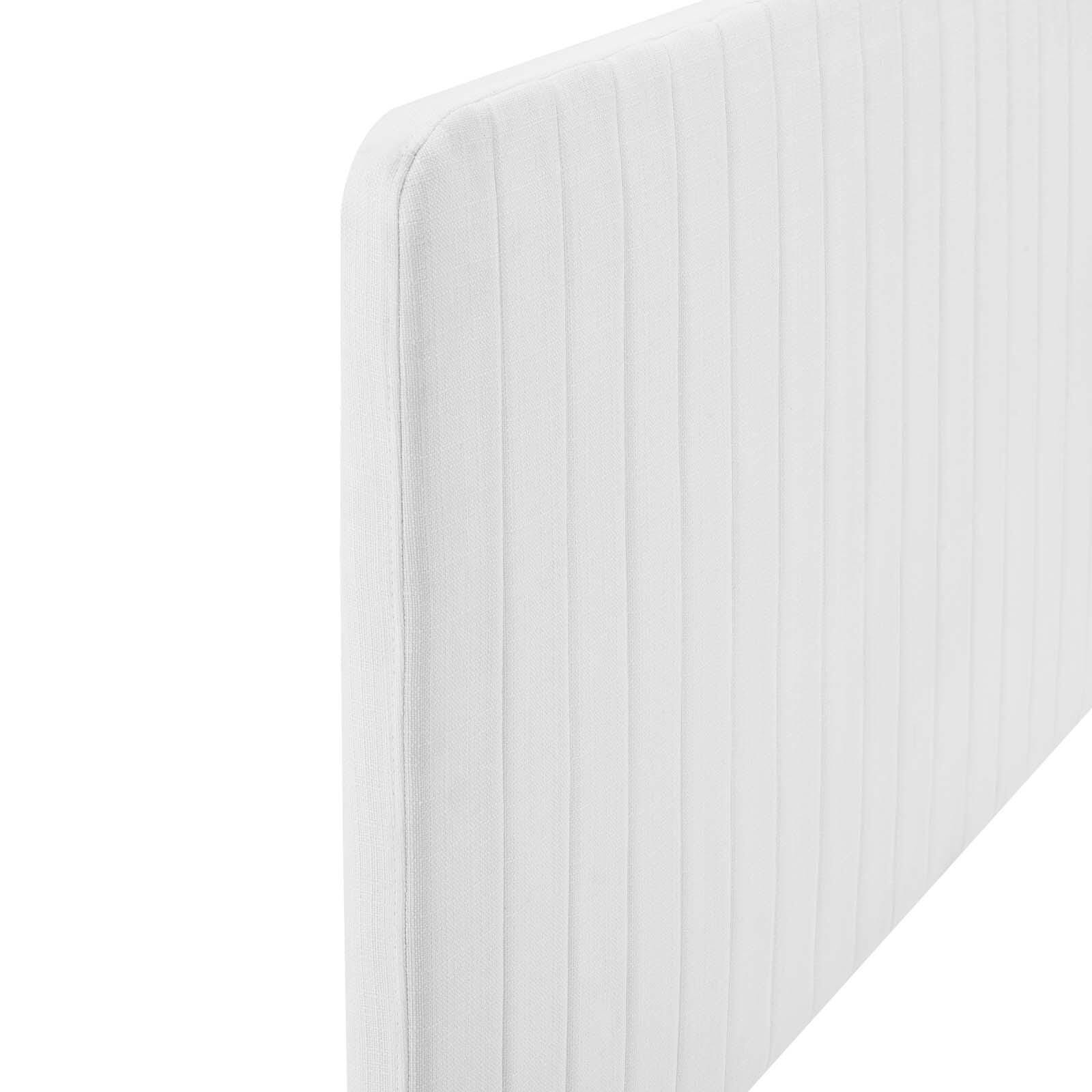 Milenna Queen/Full Tufted Velvet Headboard, White, large