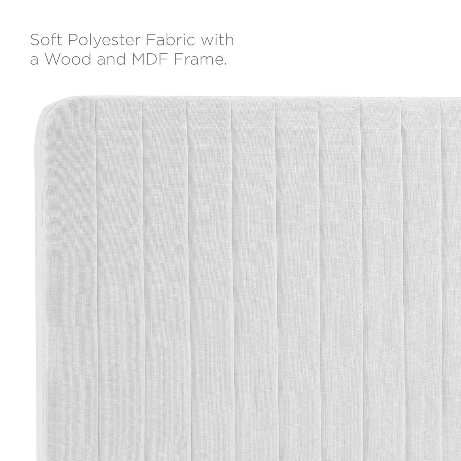 Milenna Queen/Full Tufted Velvet Headboard, White, large
