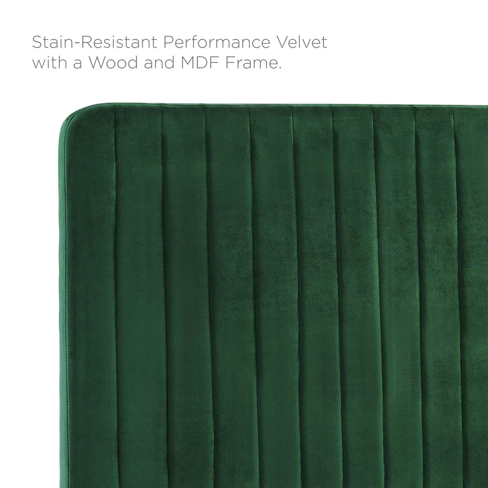 Milenna King and California King Tufted Velvet Headboard, Emerald, large