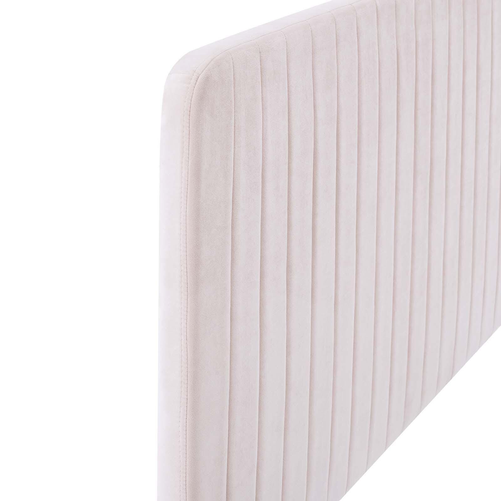 Milenna King and California King Tufted Velvet Headboard, Pink, large