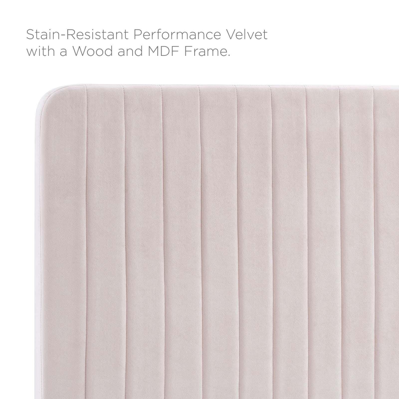 Milenna King and California King Tufted Velvet Headboard, Pink, large