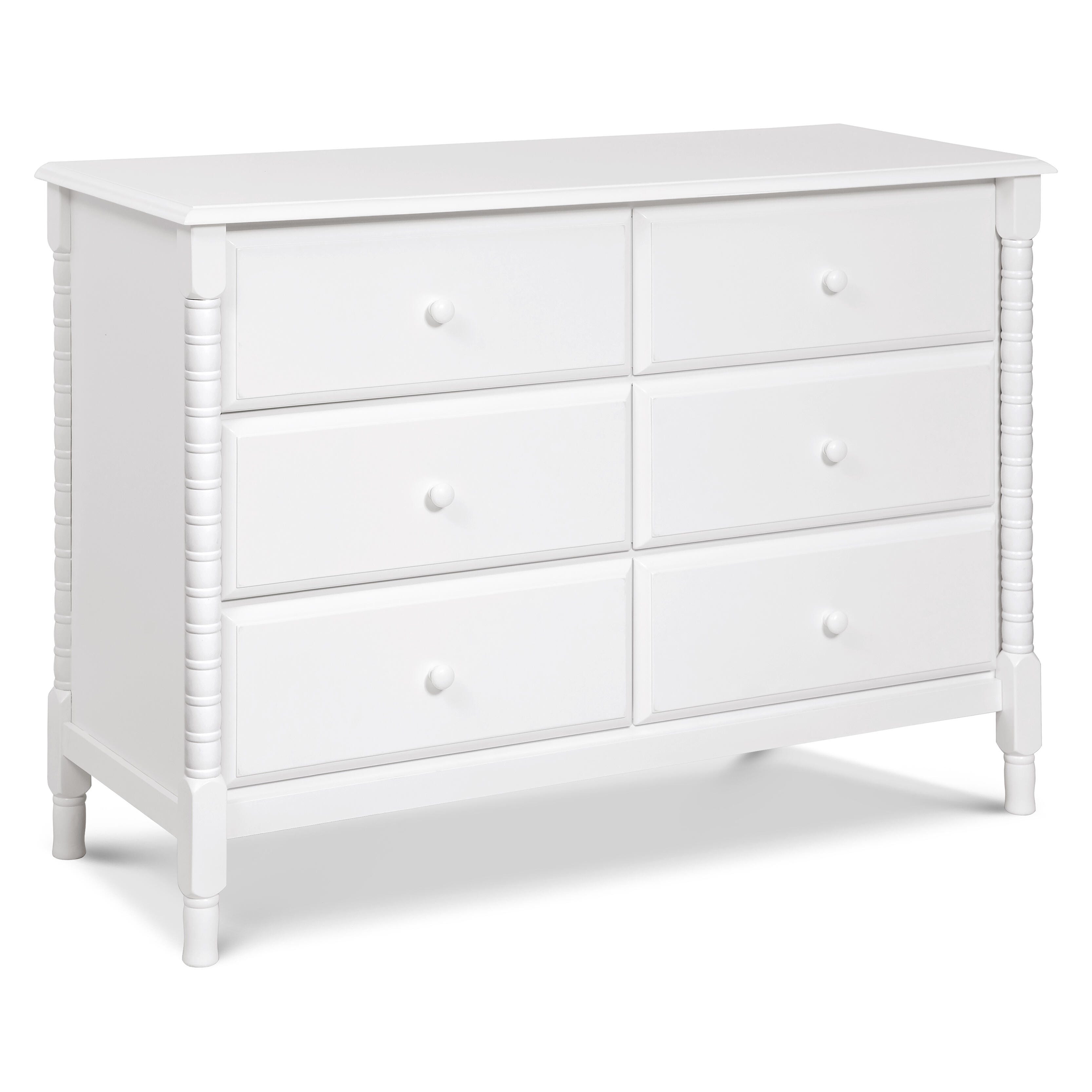 daVinci Jenny Lind 18" 6 Drawer Dresser, White, large