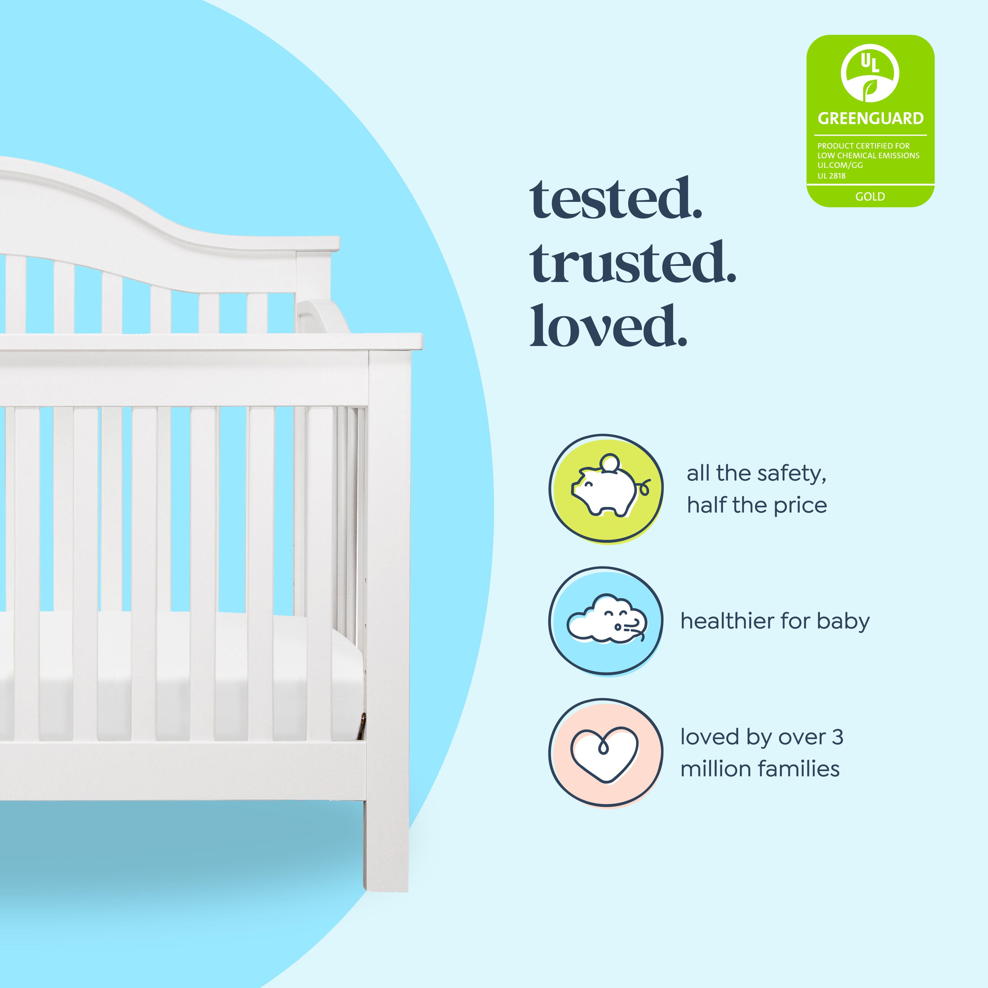 daVinci Jayden 4-in-1 Convertible Crib, White, large