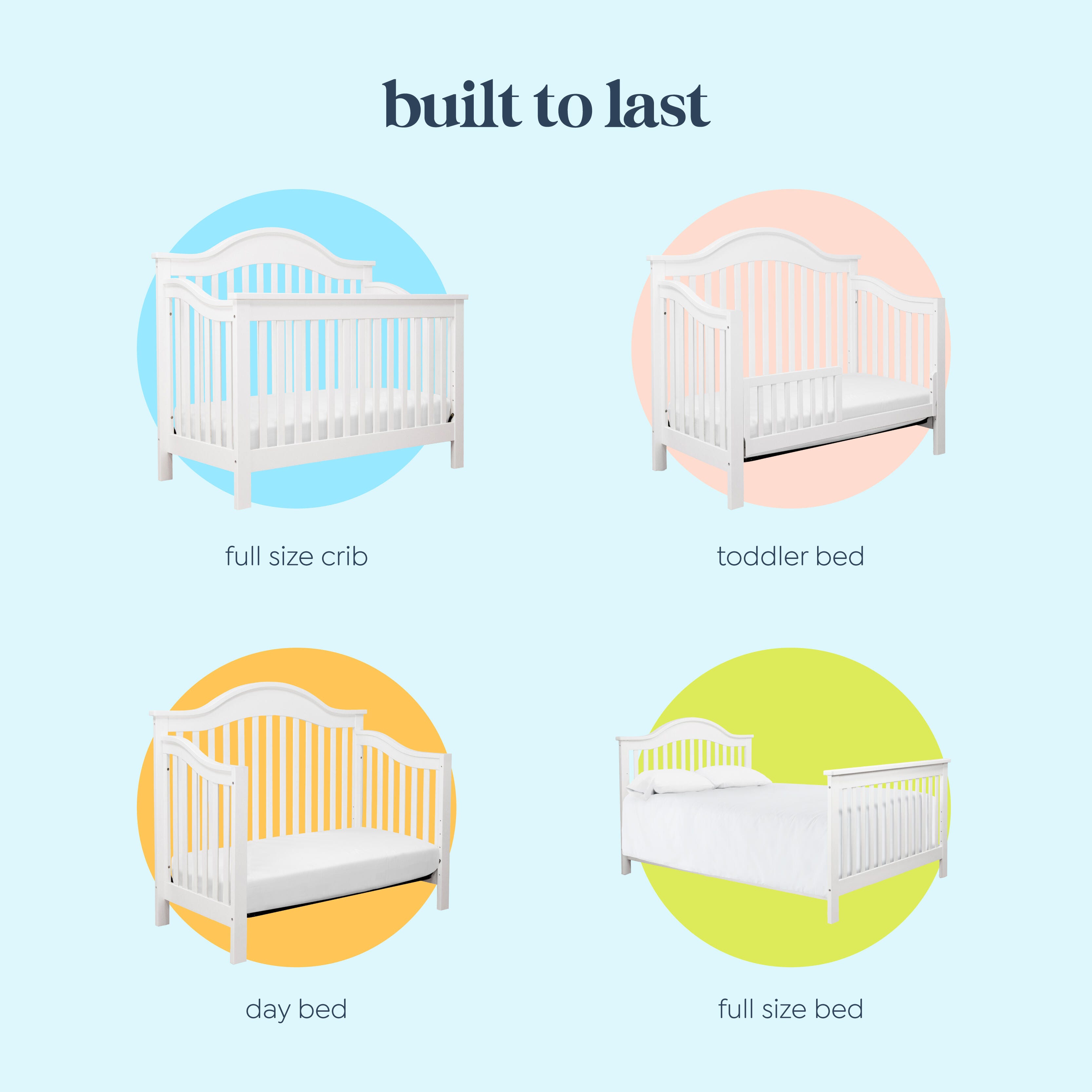 daVinci Jayden 4-in-1 Convertible Crib, White, large