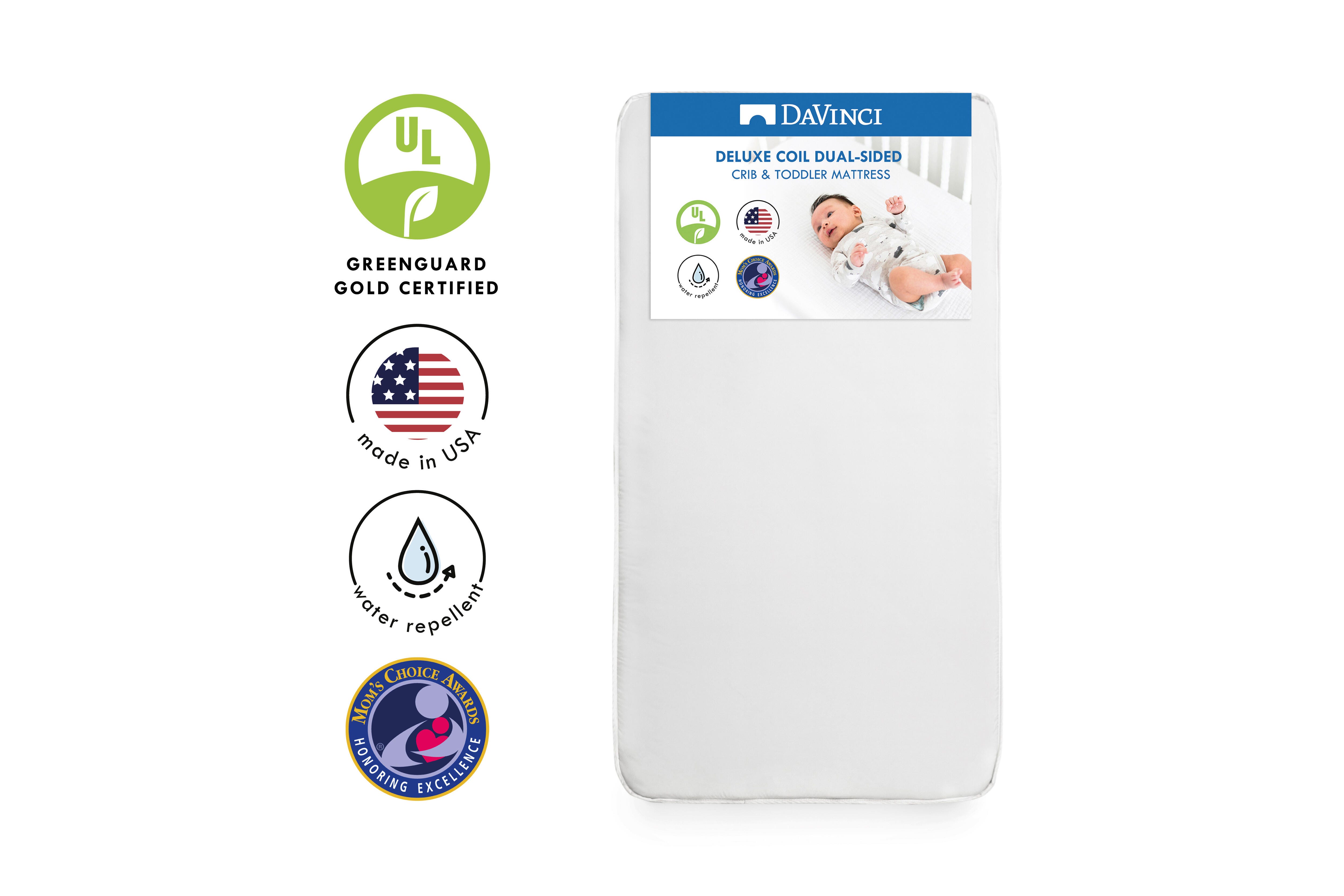 Davinci Deluxe Coil Firm Support Mini Crib Mattress, , large