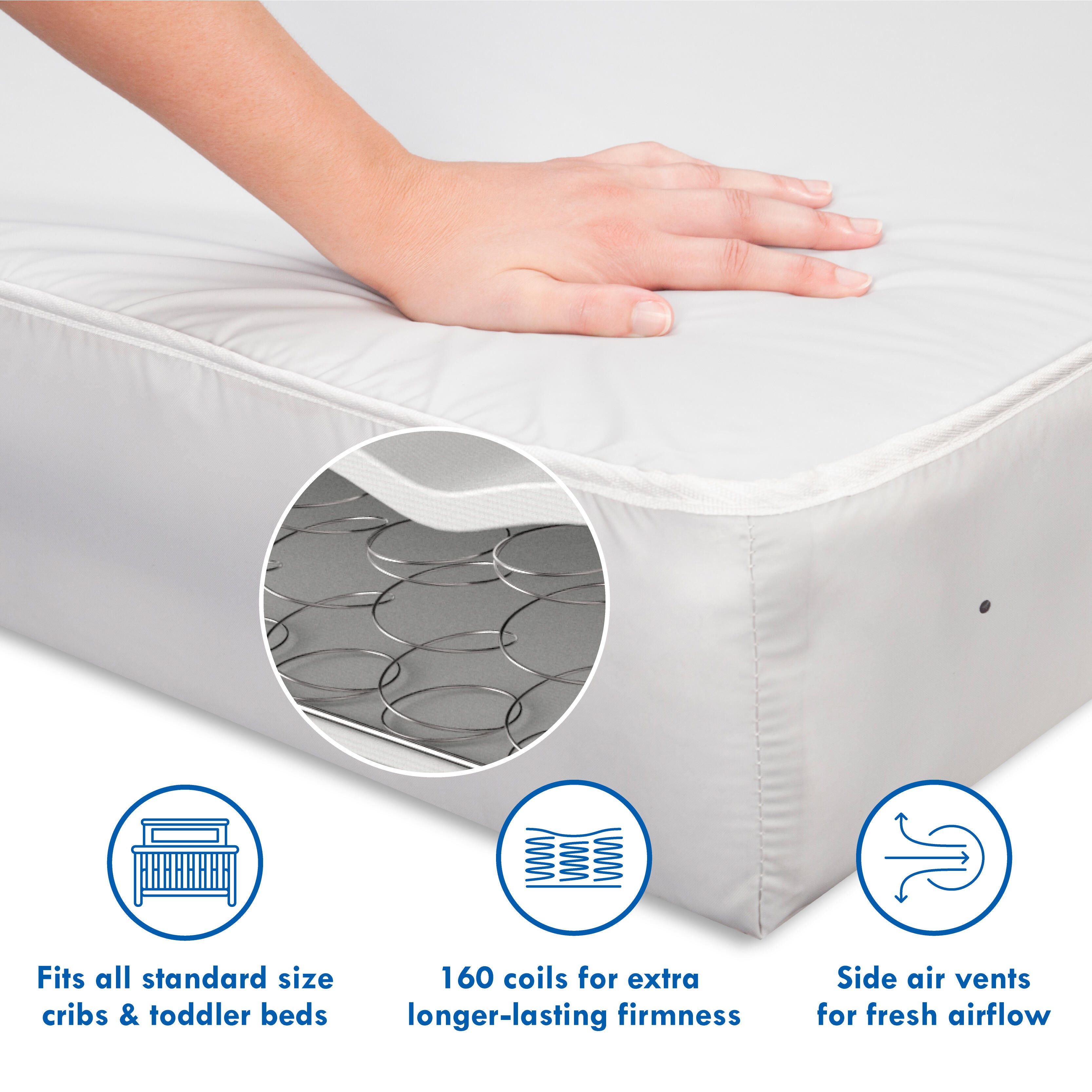 Davinci Deluxe Coil Dual-sided Crib and Toddler Mattress, , large