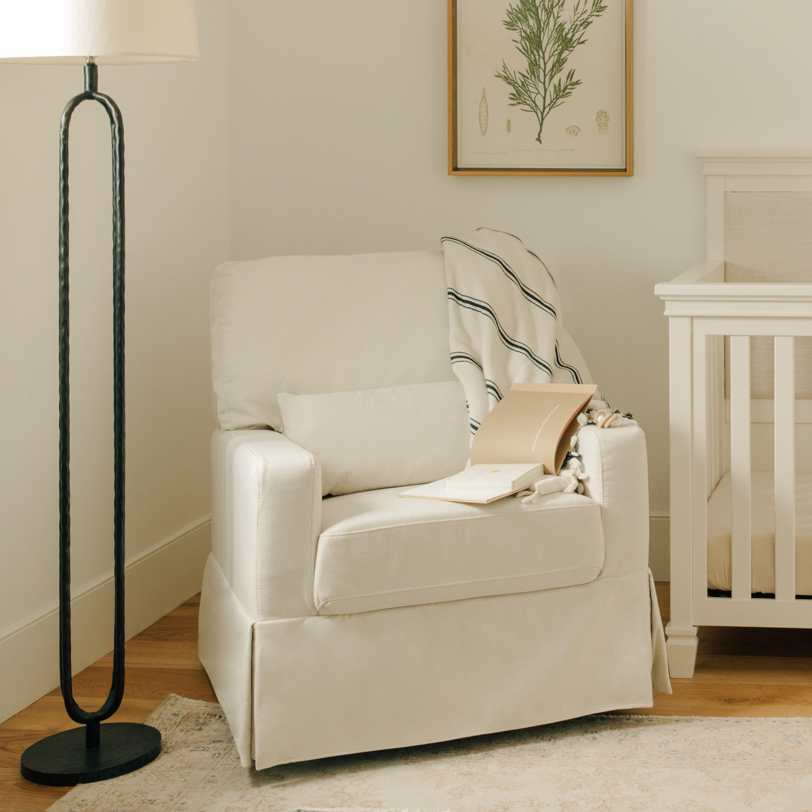 Million Dollar Baby Classic Crawford Pillowback Comfort Swivel Glider in Eco-Performance Fabric- Water Repellent and Stain Resistant, , rollover