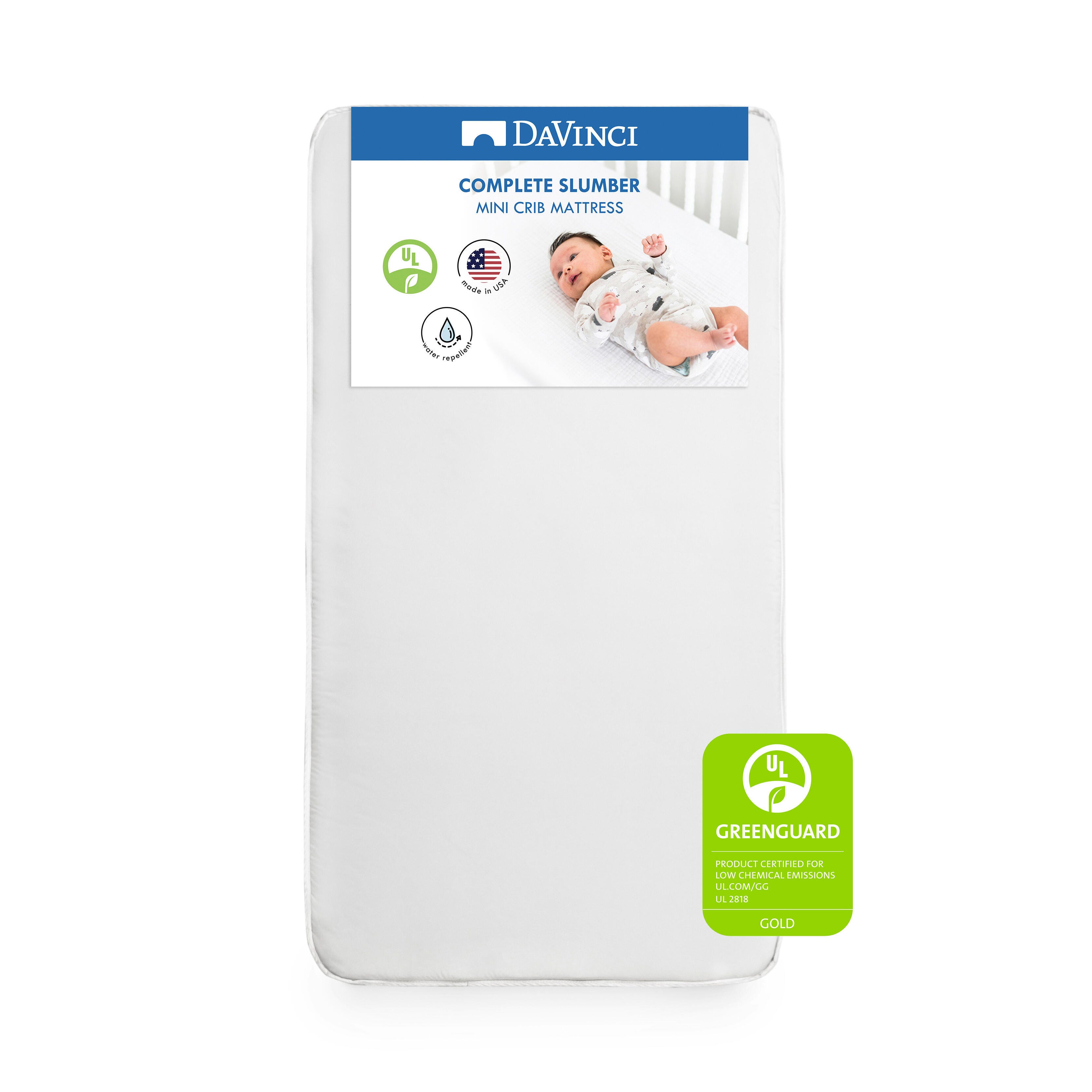 Davinci Complete Slumber Waterproof Mini Crib Mattress, , large