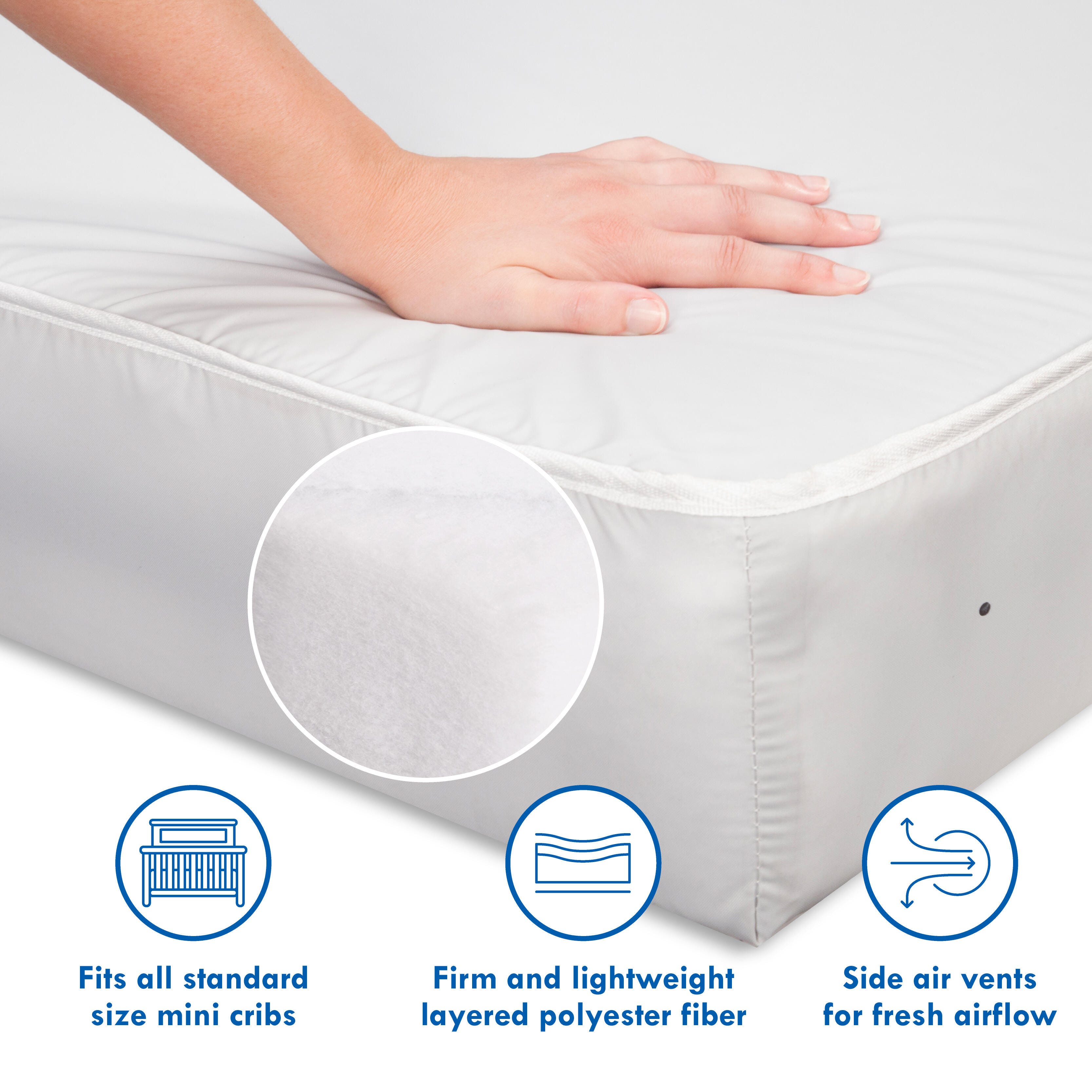 Davinci Complete Slumber Waterproof Mini Crib Mattress, , large
