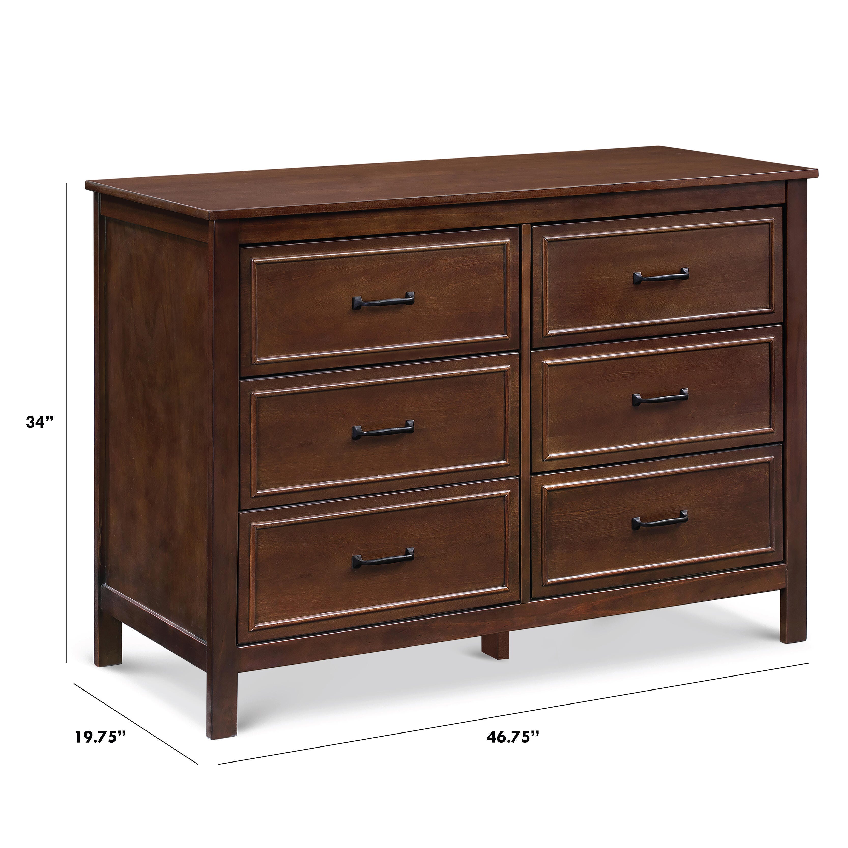 Davinci Charlie 6-Drawer Double Dresser, Espresso, large