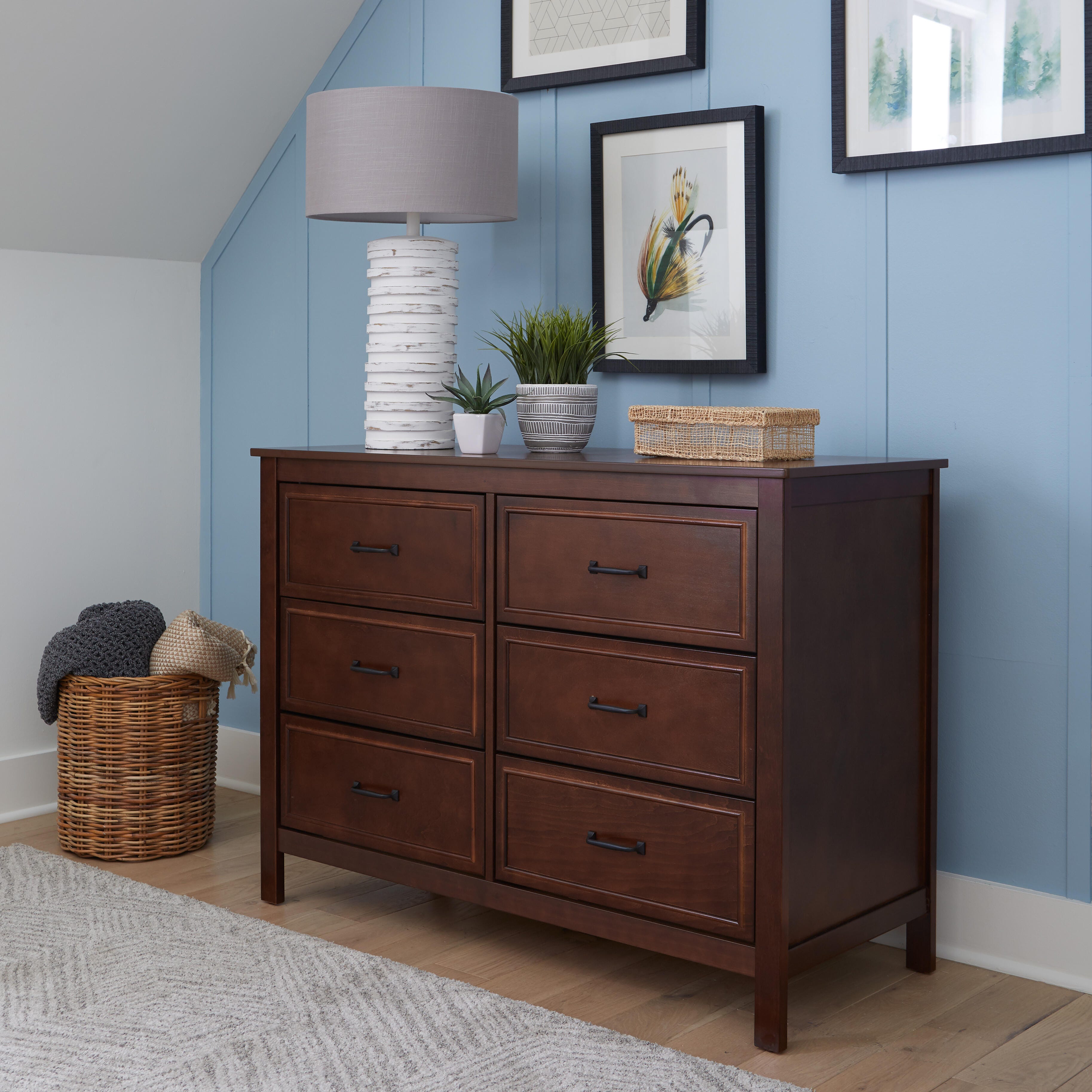 Davinci Charlie 6-Drawer Double Dresser, Espresso, large
