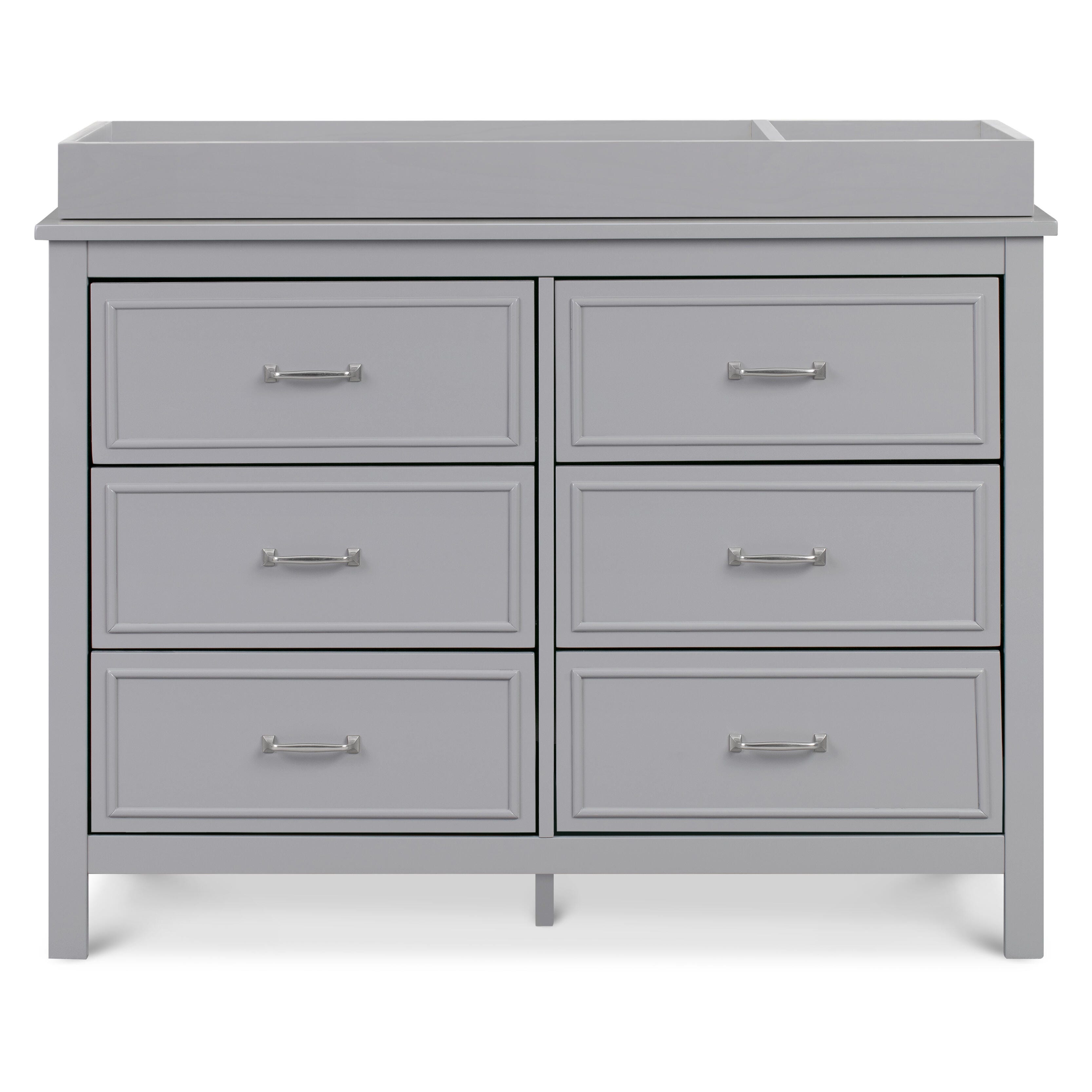 Davinci Charlie 6-Drawer Double Dresser, Gray, large