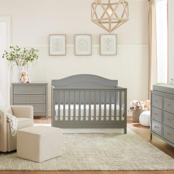 Davinci Charlie 6-Drawer Double Dresser, Gray, large