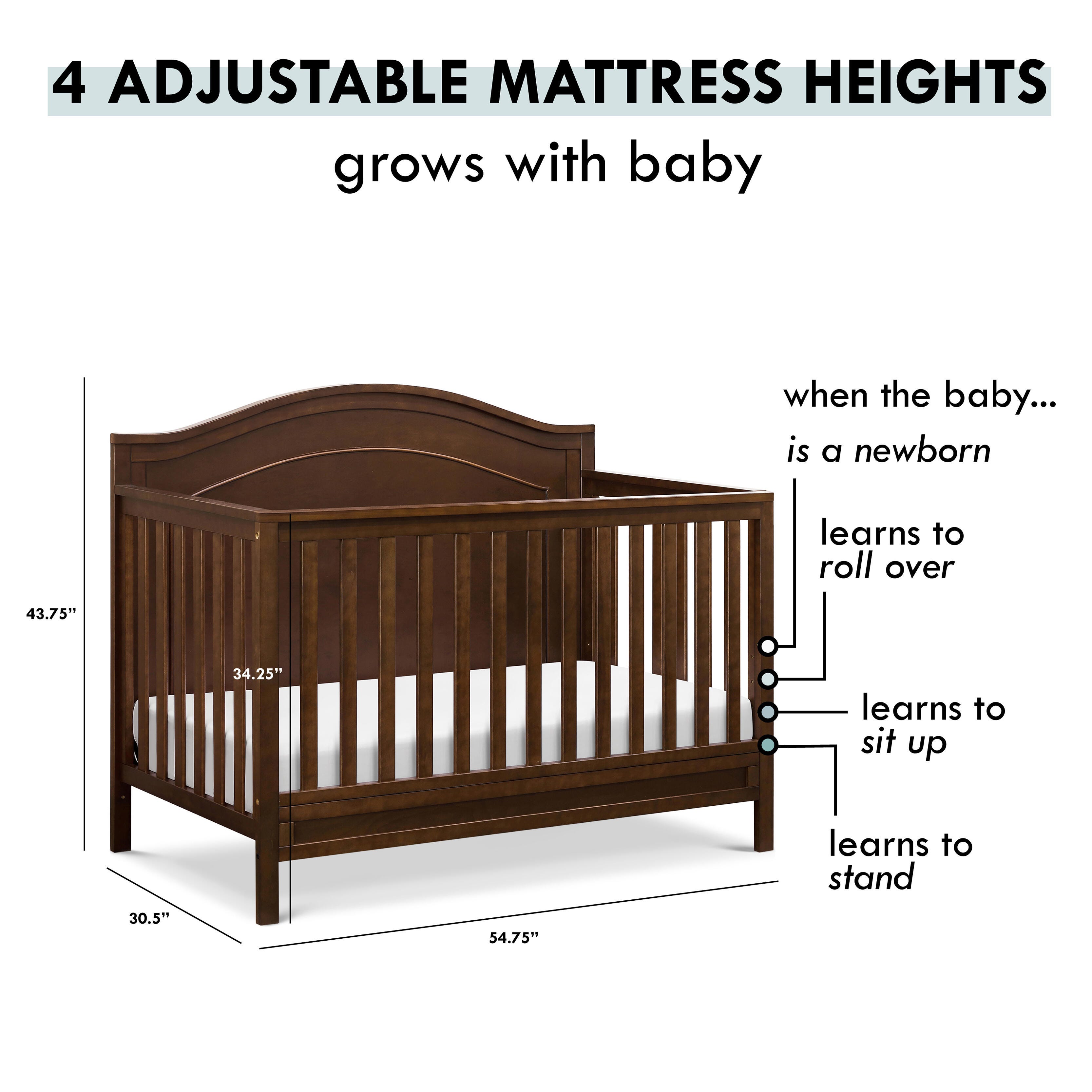 Davinci Charlie 4-in-1 Convertible Crib, , large