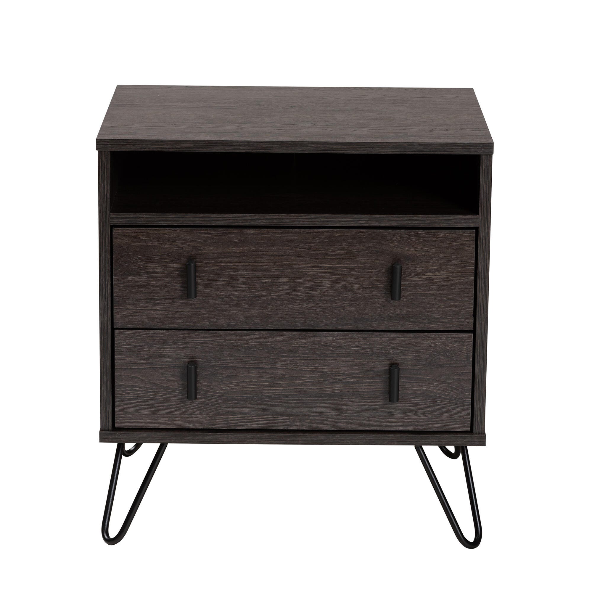 Baxton Studio Glover Modern and Contemporary 2-Drawer Nightstand, , large