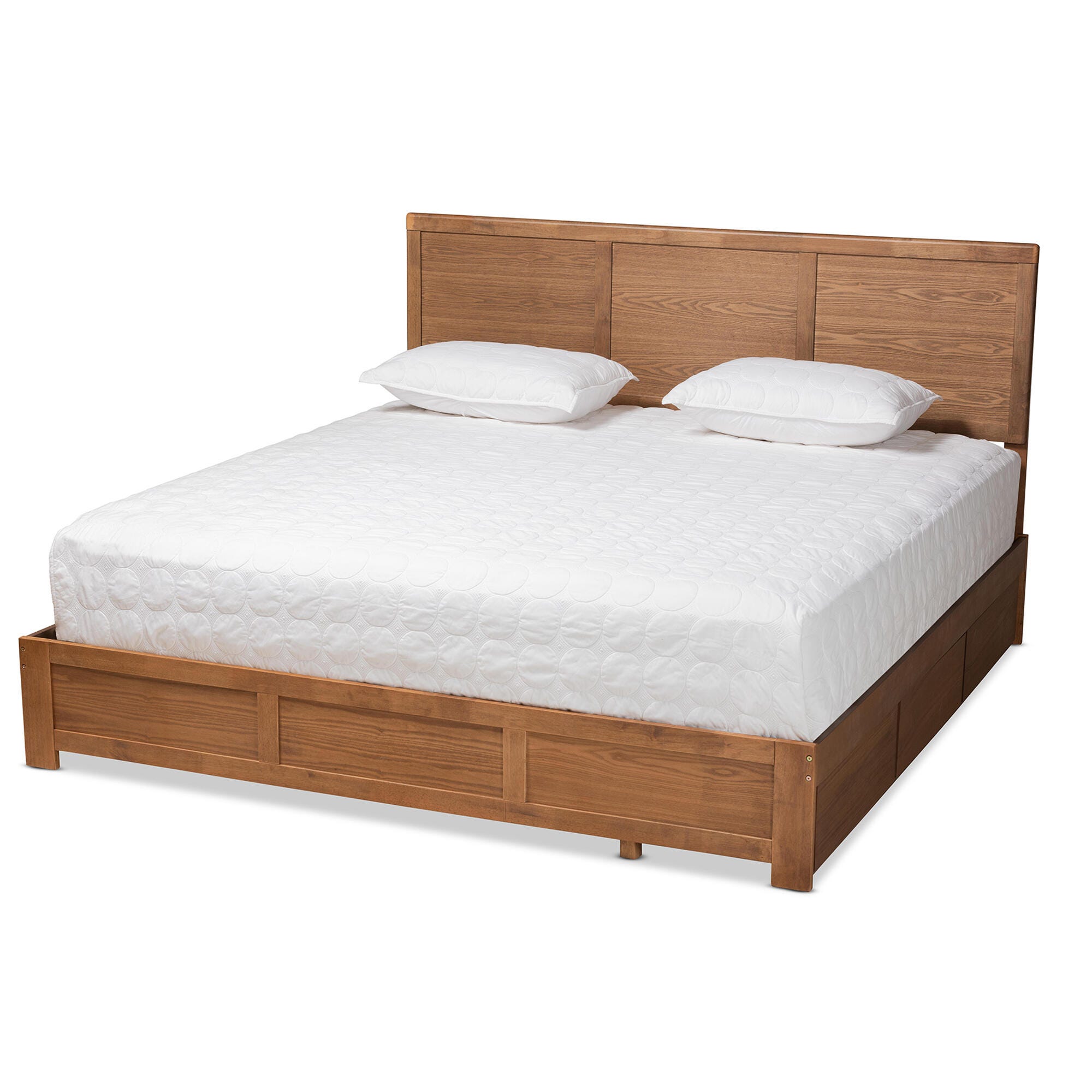 Baxton Studio Aras King Platform Bed With Storage, , large