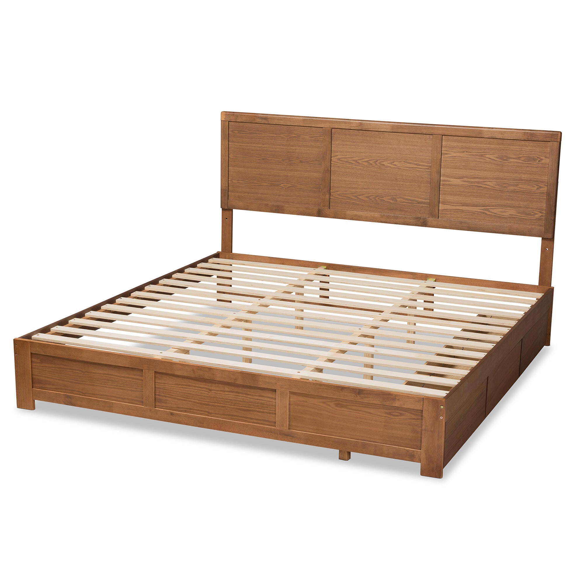 Baxton Studio Aras King Platform Bed With Storage, , large
