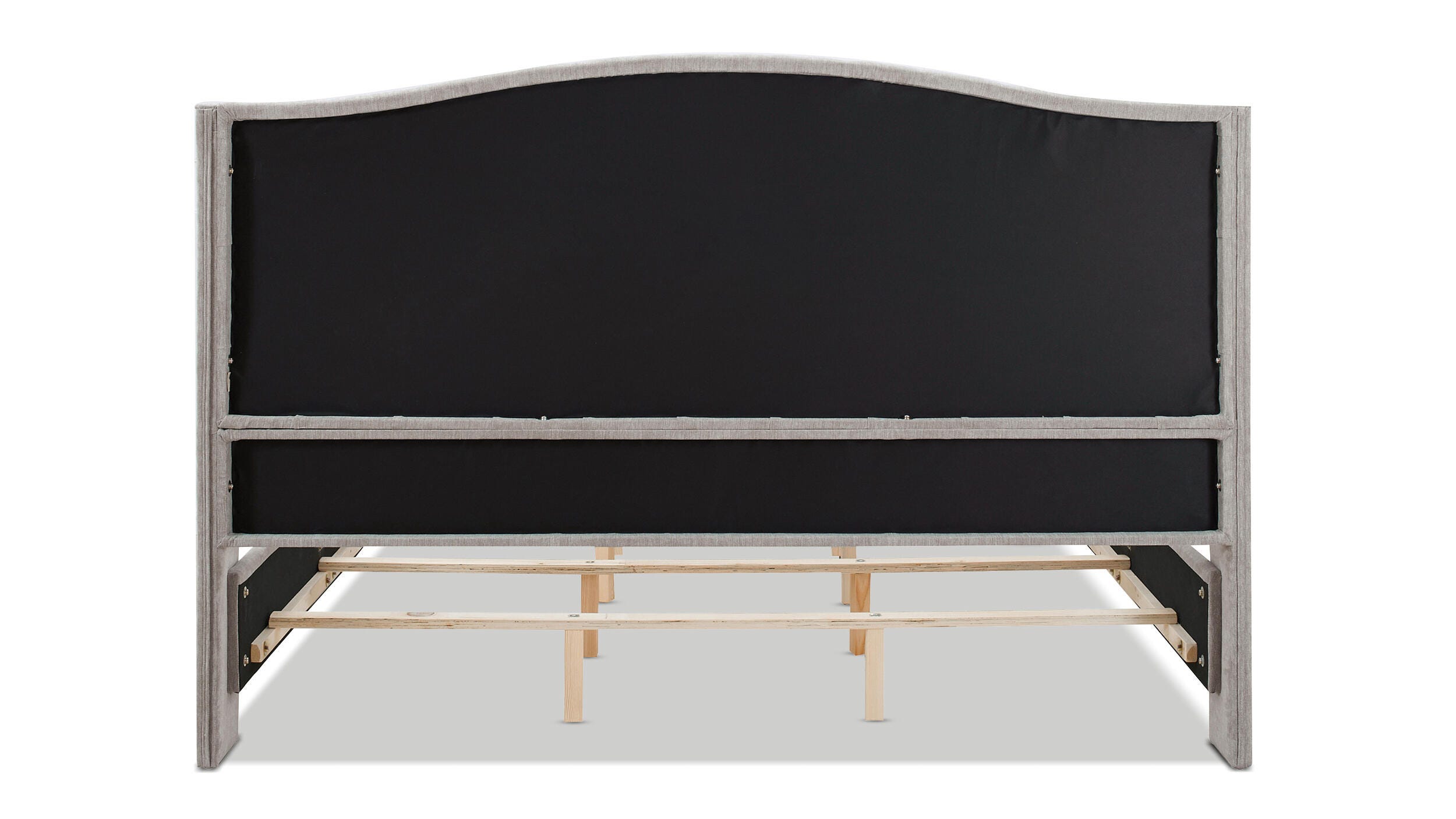 Jennifer Taylor Home Marcella Marcella Upholstered Shelter King Headboard Bed, Silver Gray, large