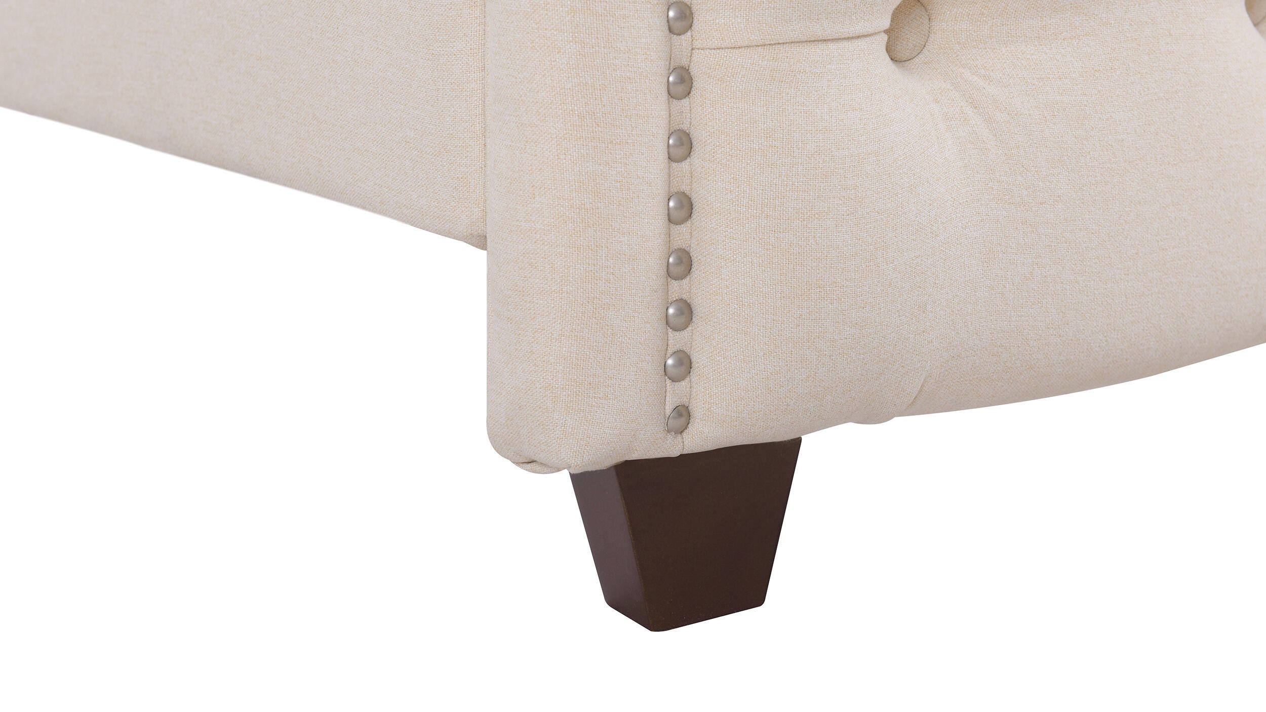 Jennifer Taylor Home Marcella Marcella Upholstered Shelter Queen Headboard, Sky Neutral Beige, large