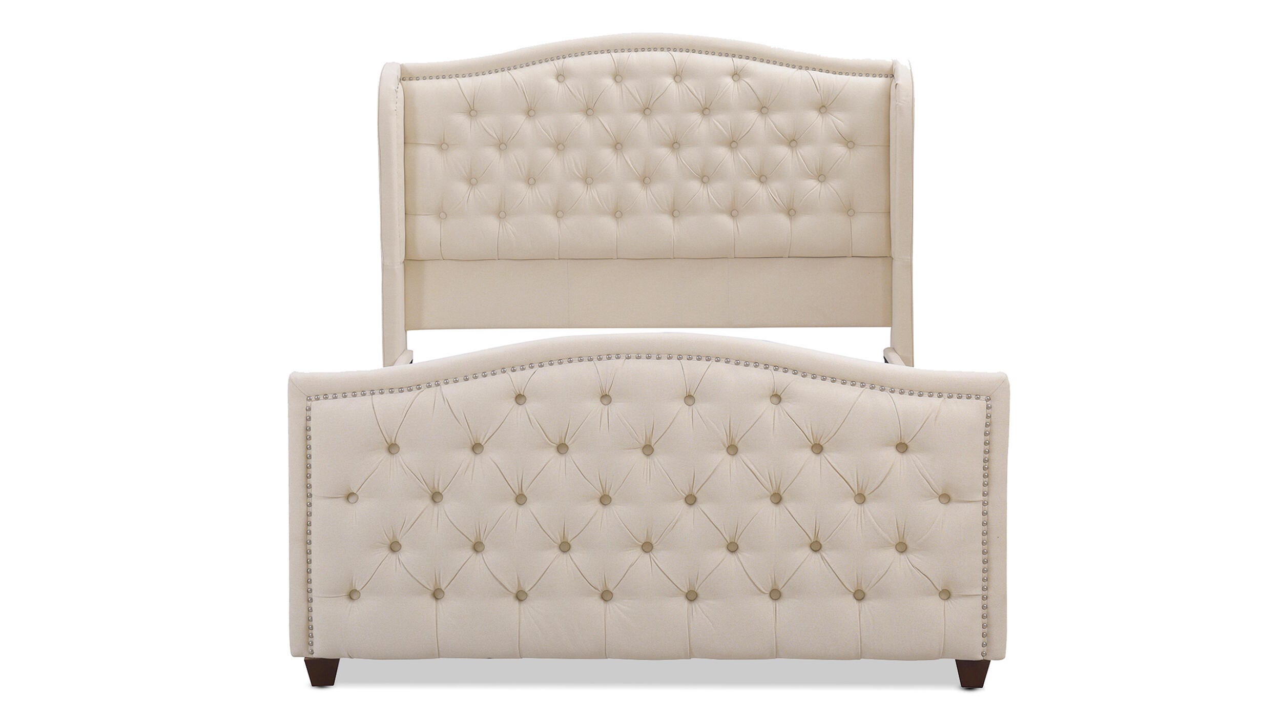 Jennifer Taylor Home Marcella Marcella Upholstered Shelter Queen Headboard, Sky Neutral Beige, large