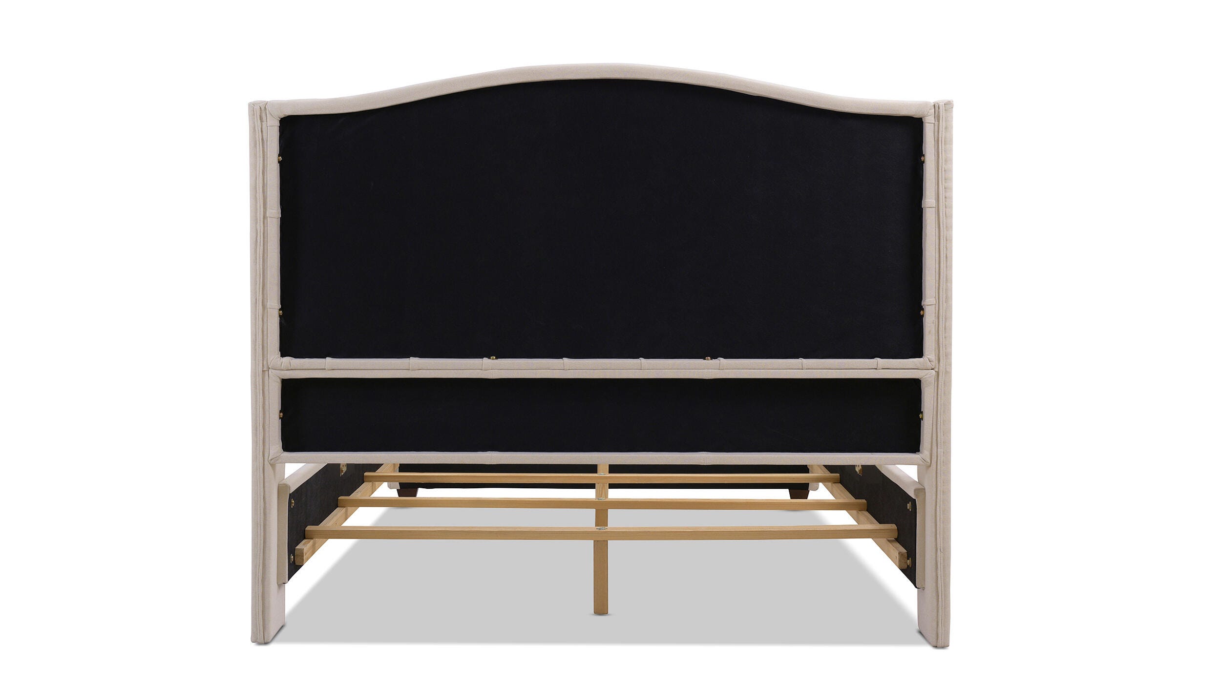 Jennifer Taylor Home Marcella Marcella Upholstered Shelter Queen Headboard, Sky Neutral Beige, large