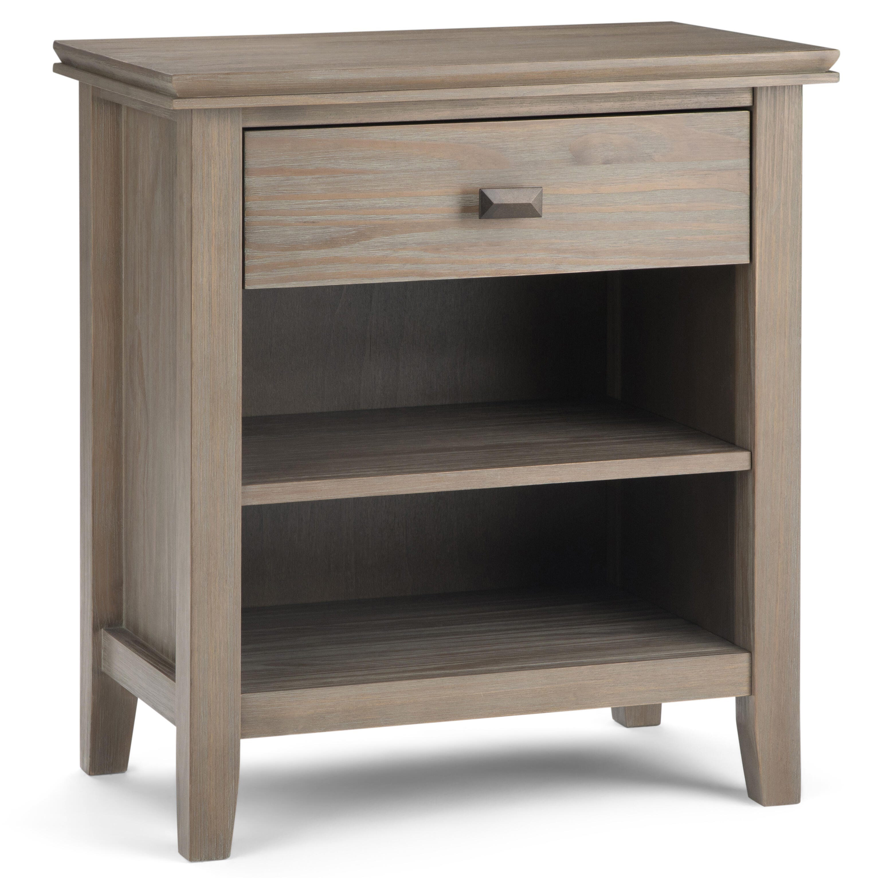 Simpli Home Artisan 24" 1 Drawer Nightstand, Distressed Gray, large