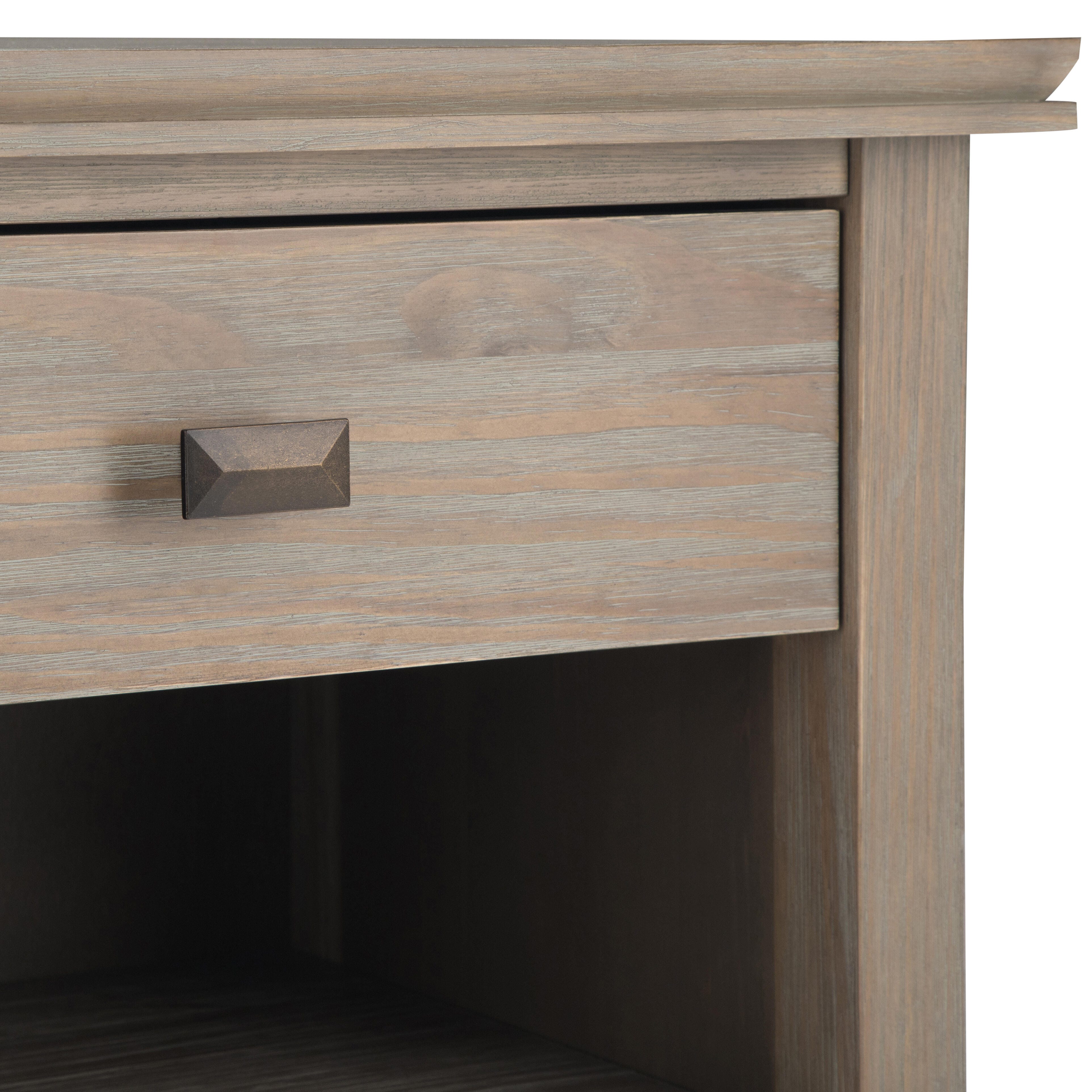 Simpli Home Artisan 24" 1 Drawer Nightstand, Distressed Gray, large
