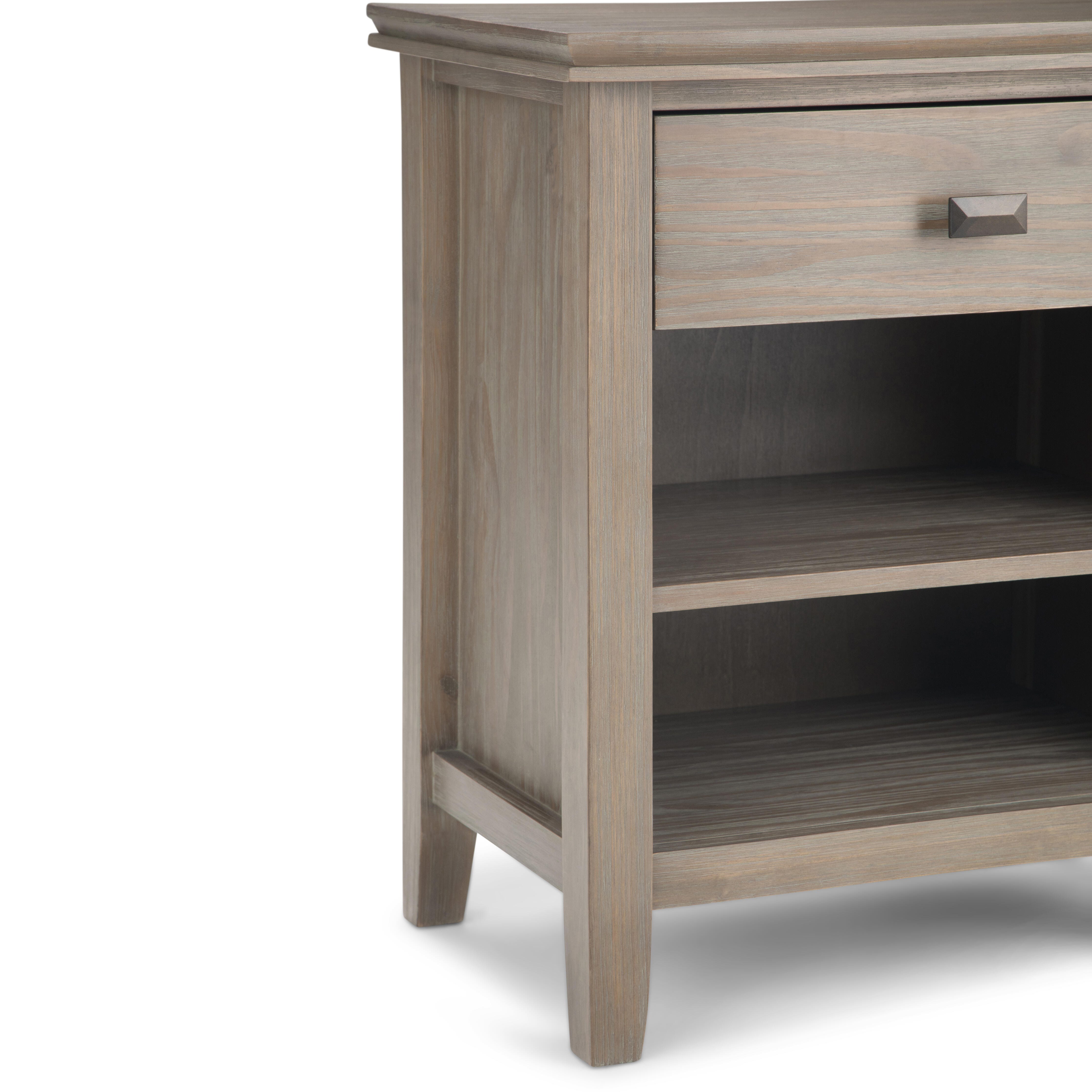 Simpli Home Artisan 24" 1 Drawer Nightstand, Distressed Gray, large