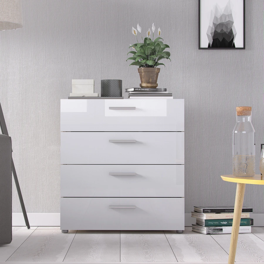 Tvilum Austin 4-Drawer Chest, White/Oak Tvilum Austin 4-Drawer Chest, White/Oak