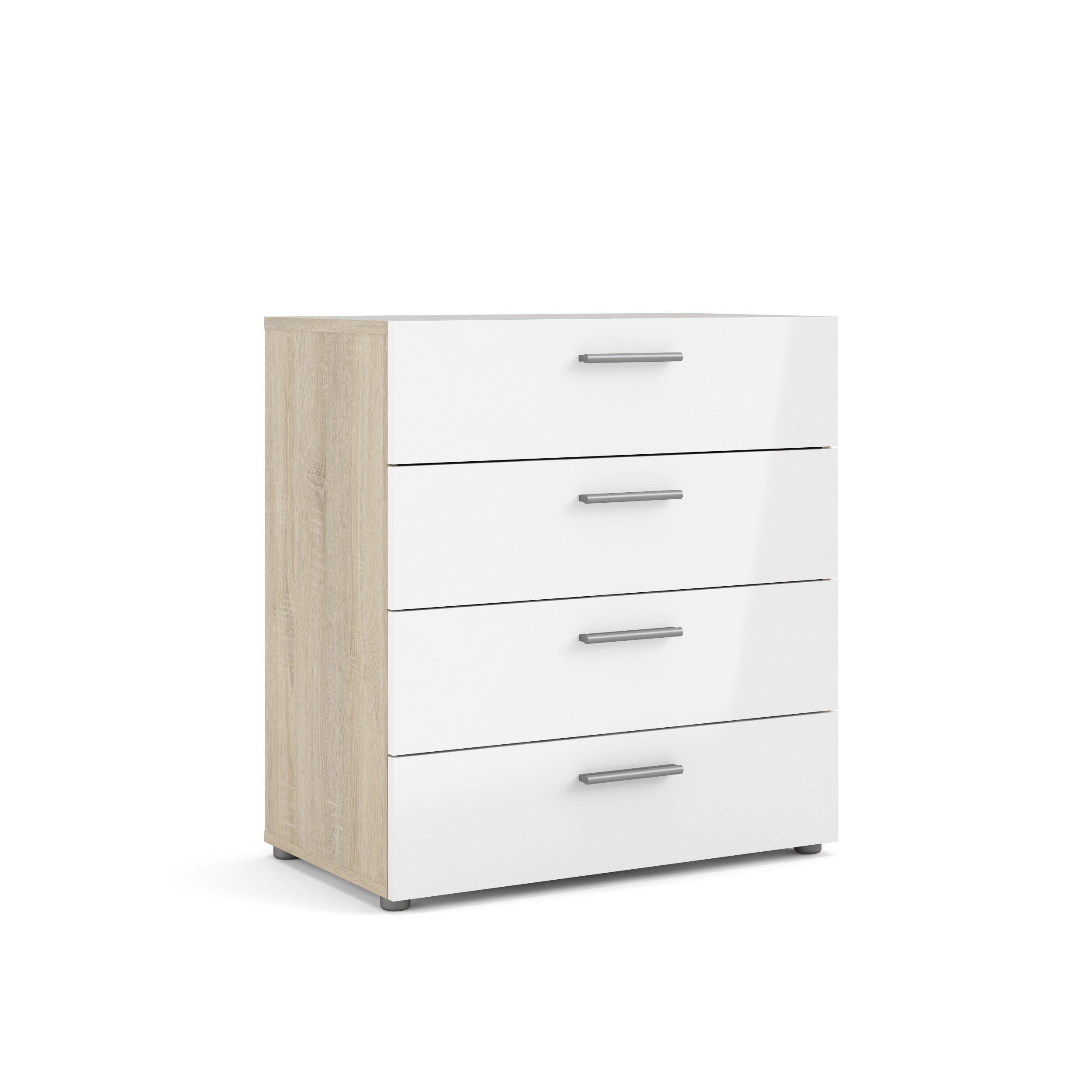 Austin 4 Drawer Chest, Oak/White, large