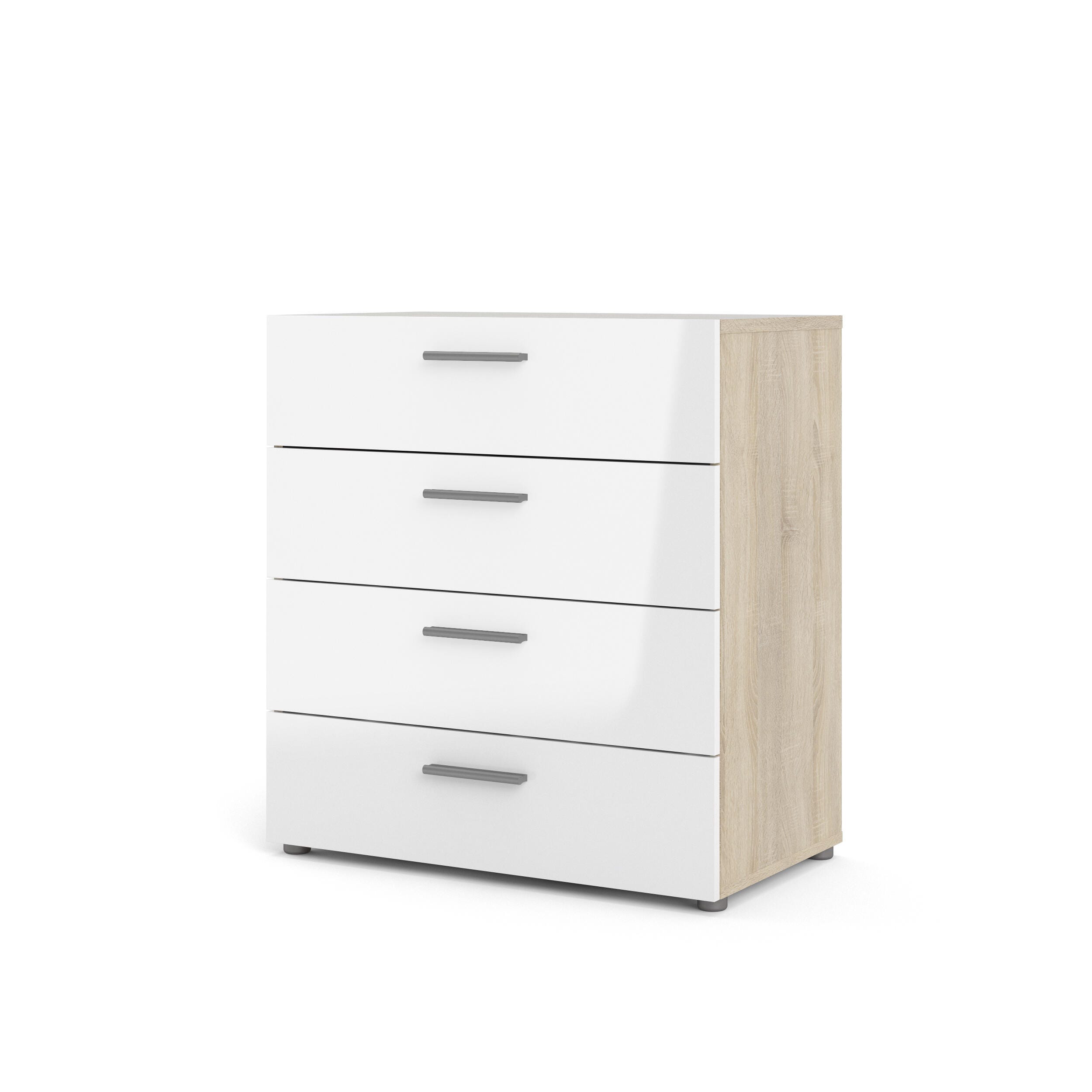 Austin 4 Drawer Chest, Oak/White, large