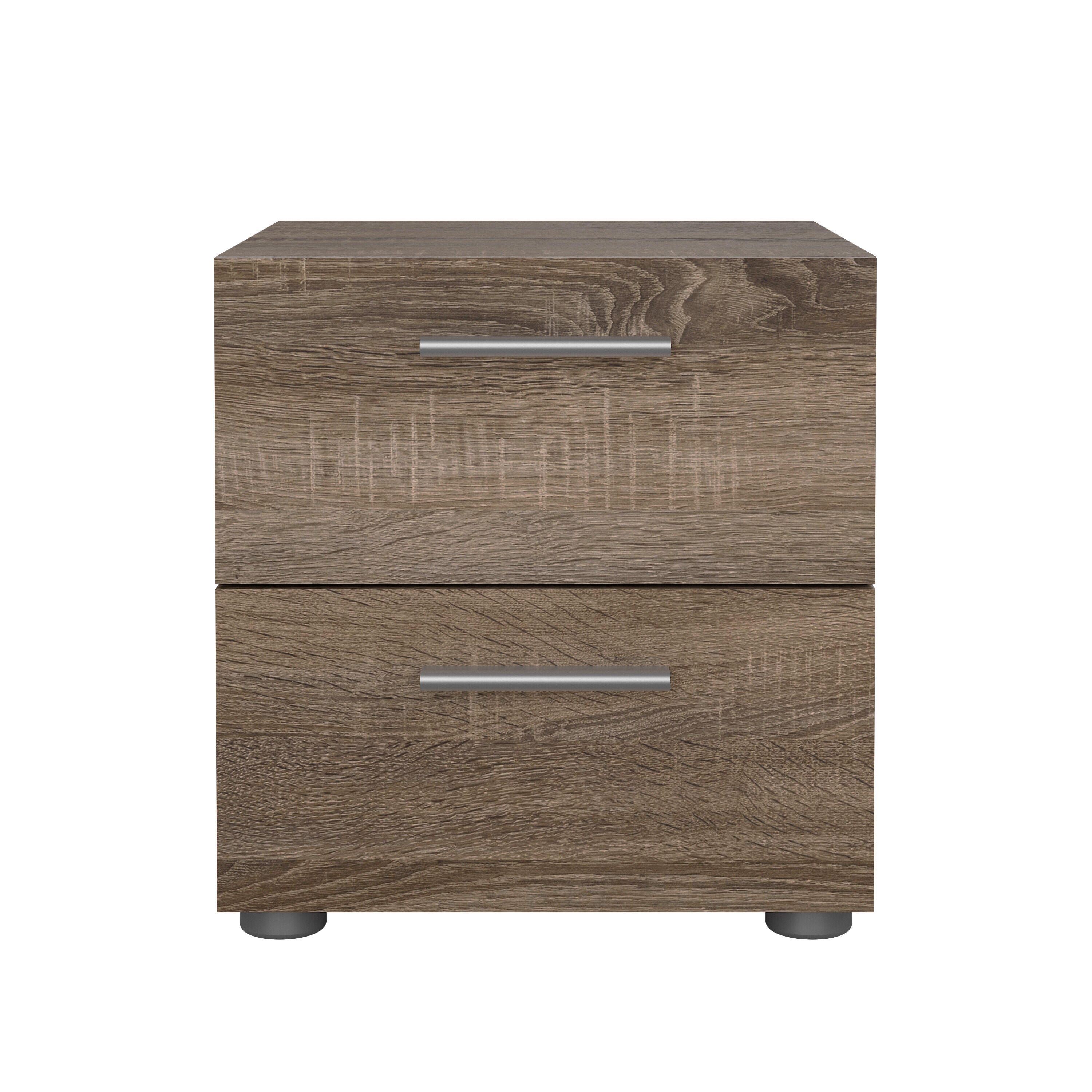 Tvilum Austin 16" 2 Drawer Nightstand, Truffle Oak, large