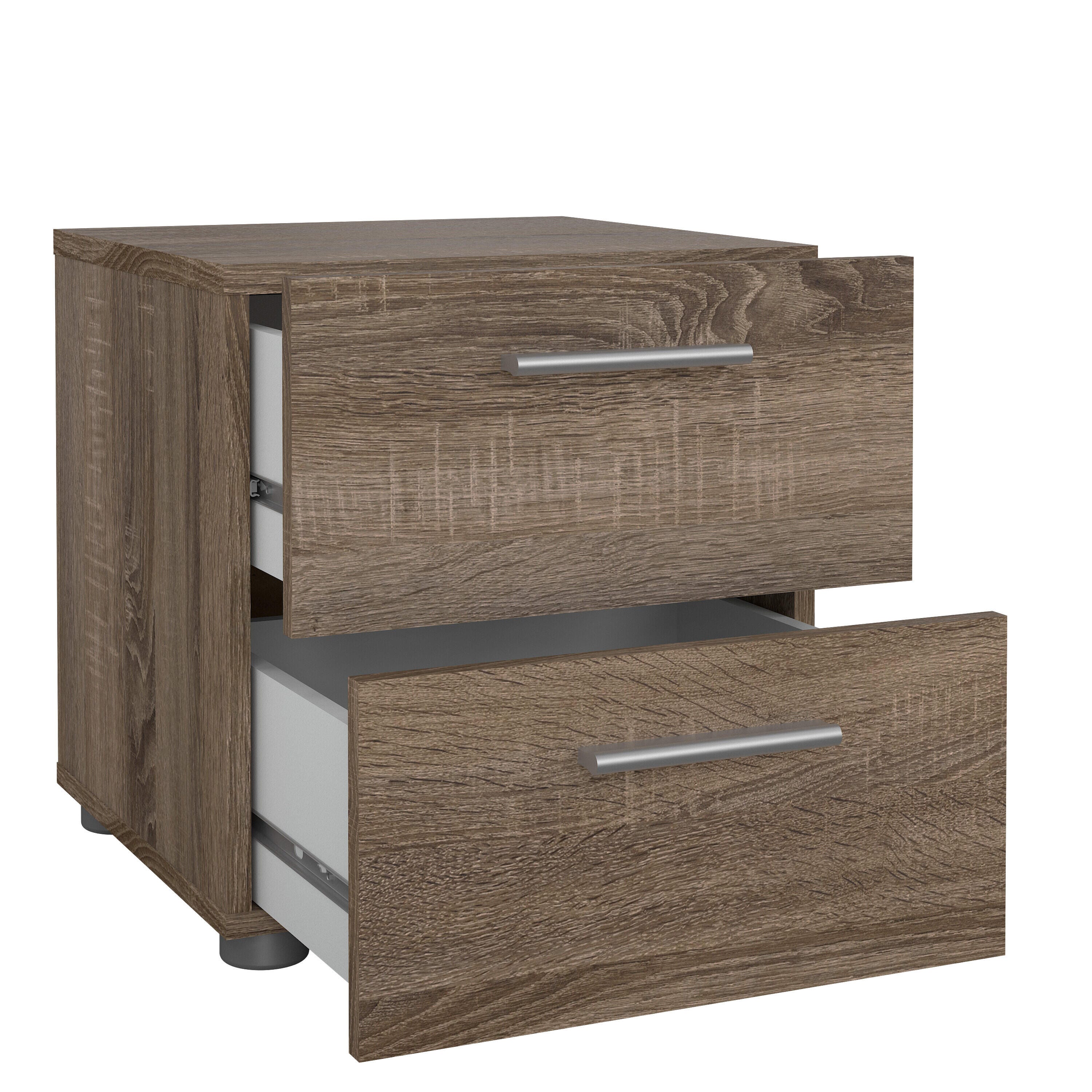 Tvilum Austin 16" 2 Drawer Nightstand, Truffle Oak, large