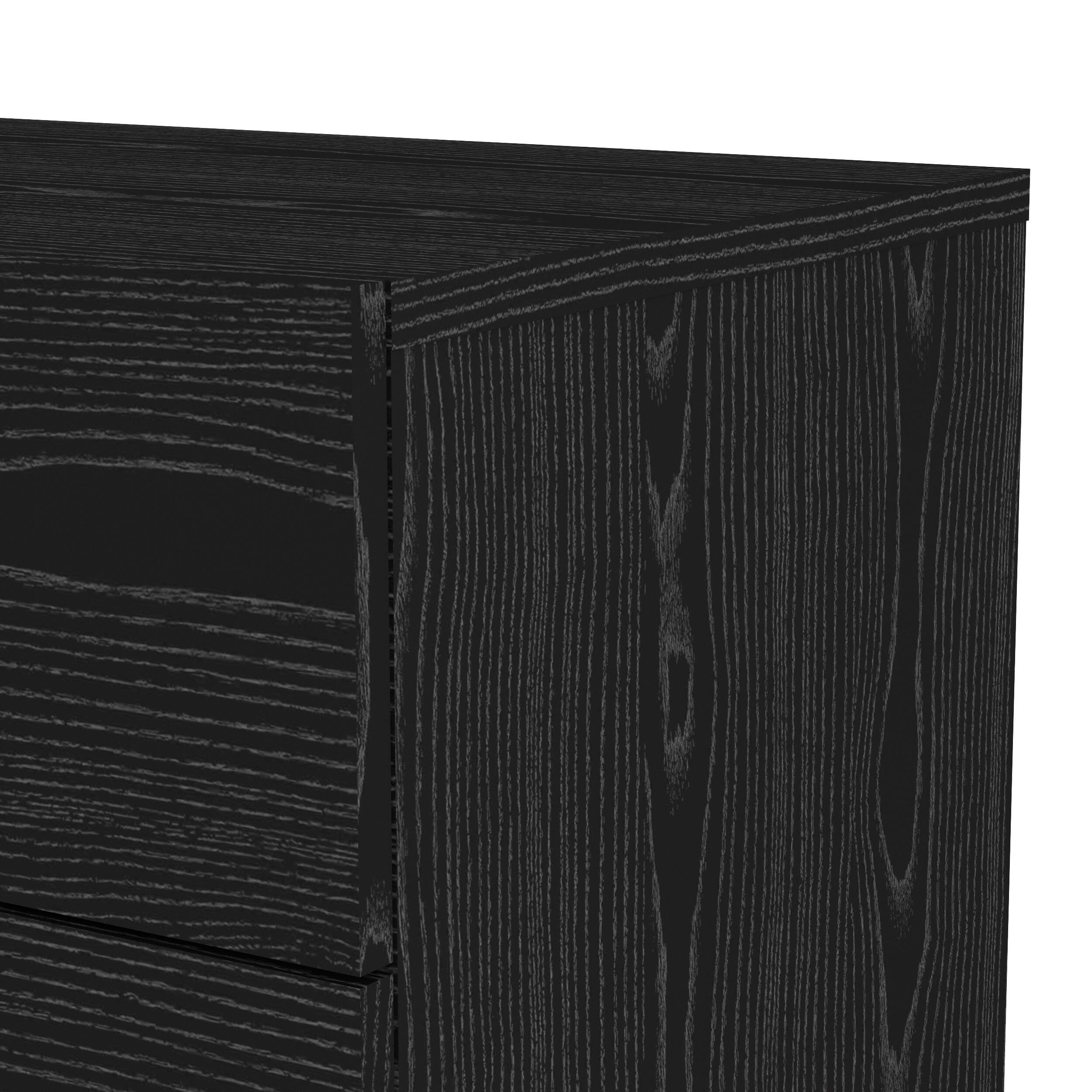 Austin 4 Drawer Chest, Black Woodgrain, large