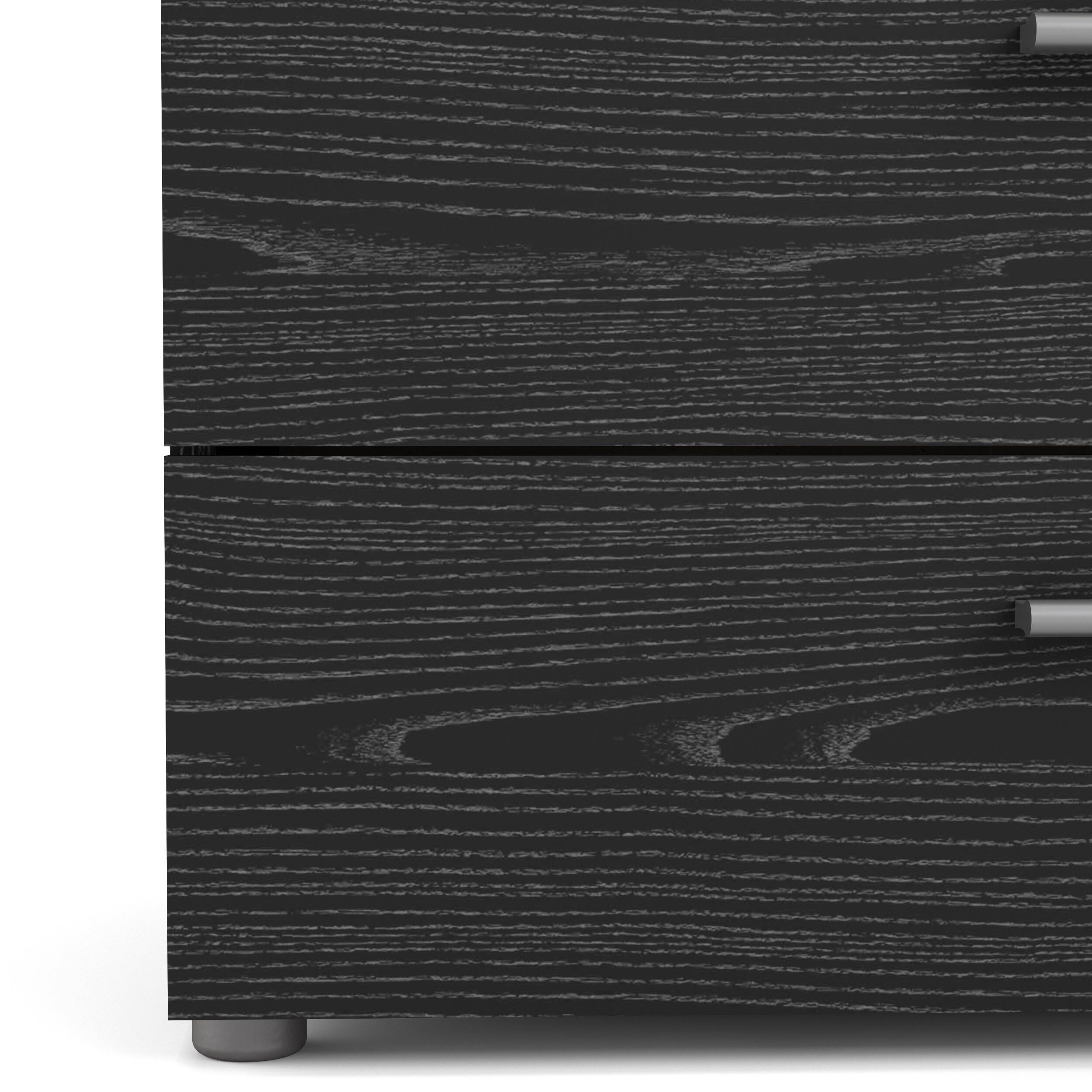 Austin 4 Drawer Chest, Black Woodgrain, large