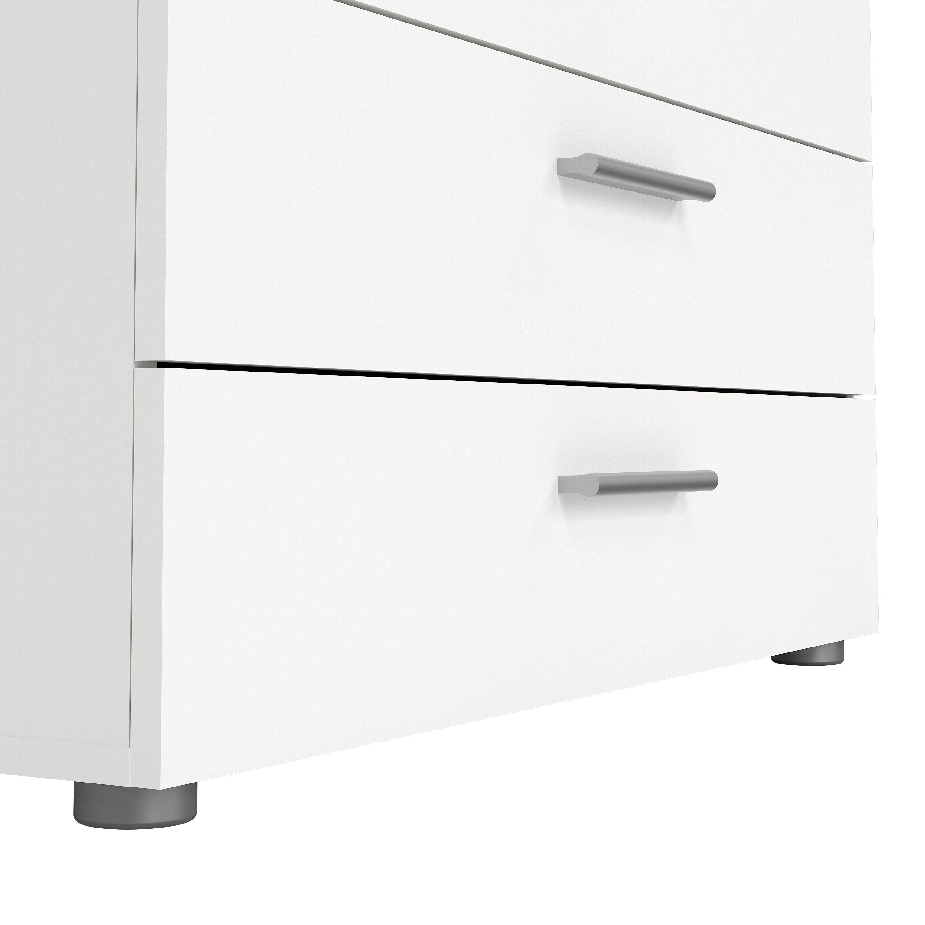 Tvilum Austin 4 Drawer Chest of Drawers, White, large