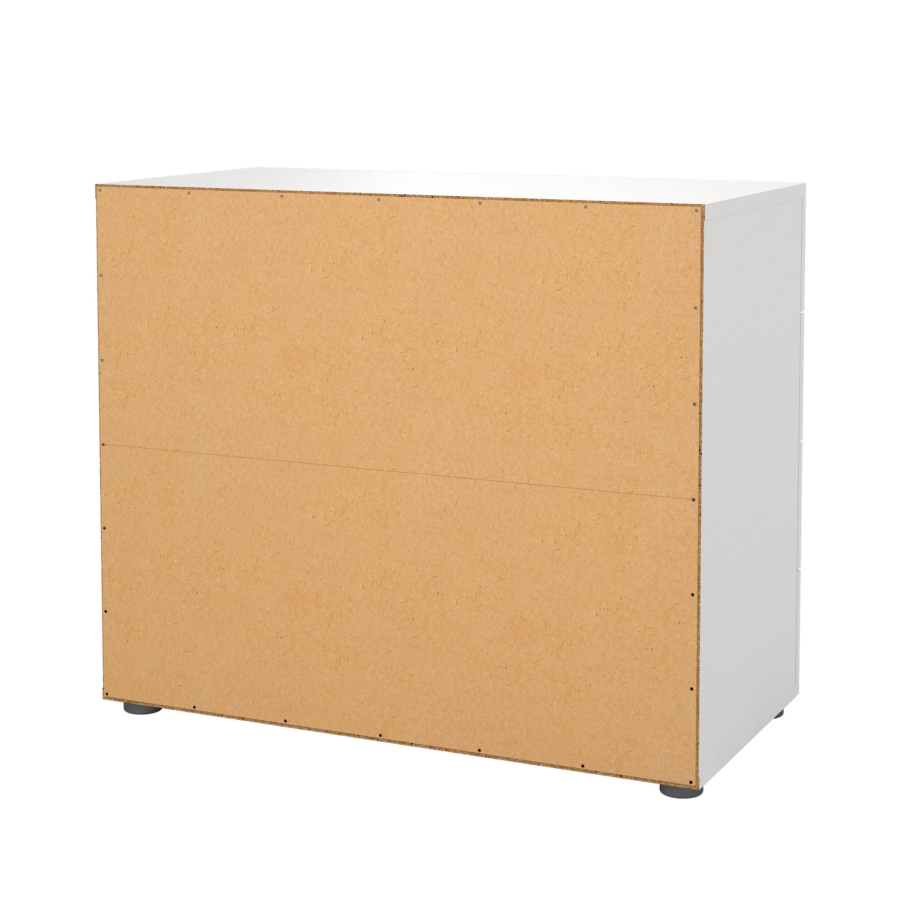 Tvilum Austin 4 Drawer Chest of Drawers, White, large