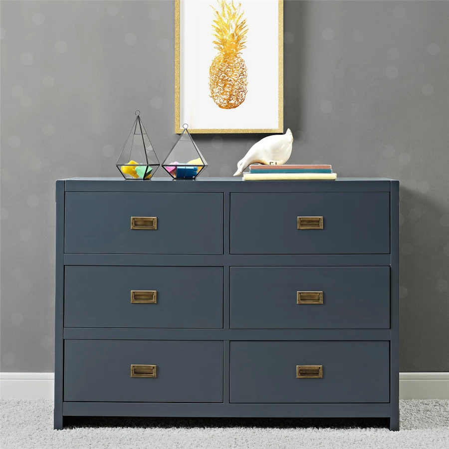 Baby Relax Miles 6-Drawer Dresser - Navy Baby Relax Miles 6-Drawer Dresser - Navy
