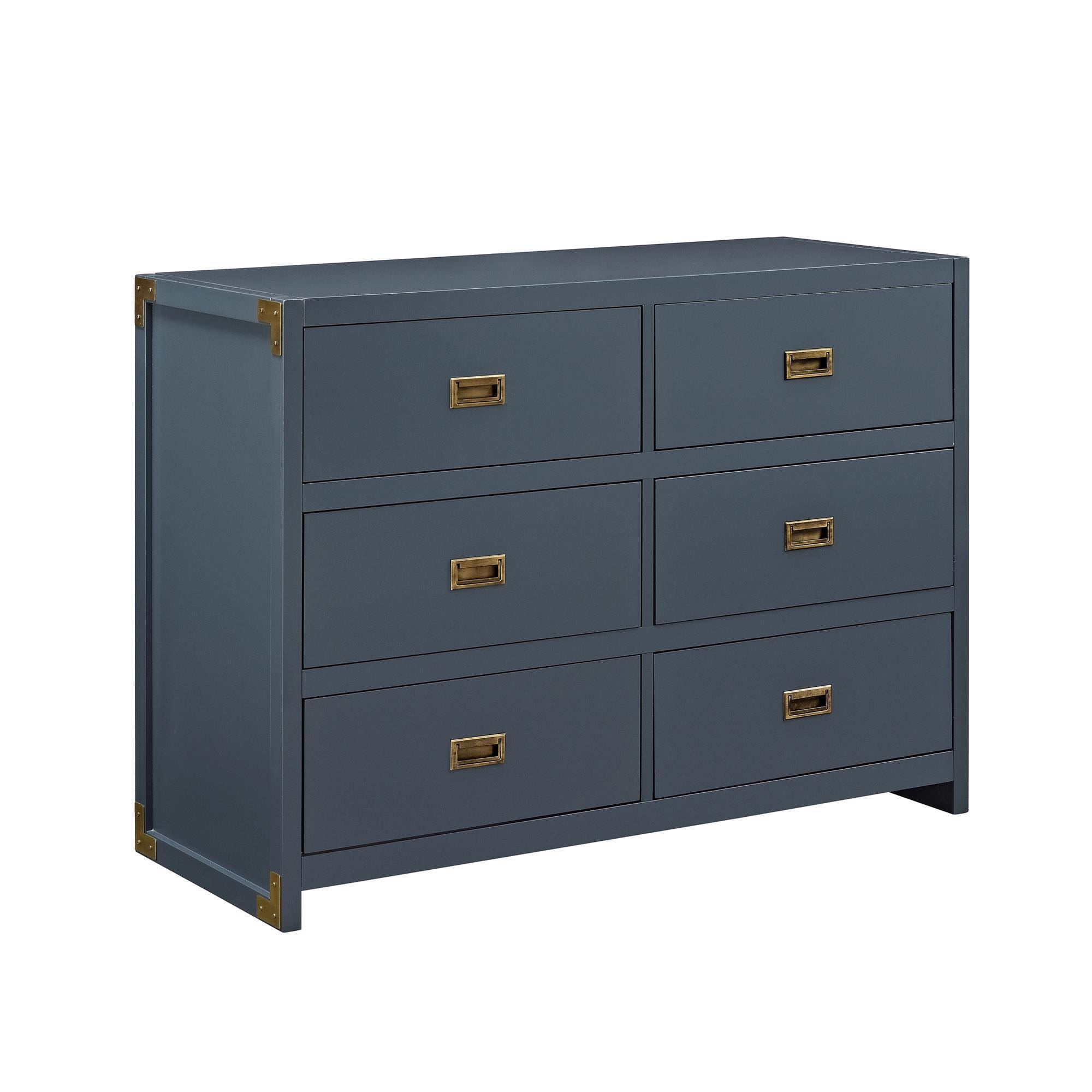 Baby Relax Frances 6-Drawer Dresser, Graphite Blue, large