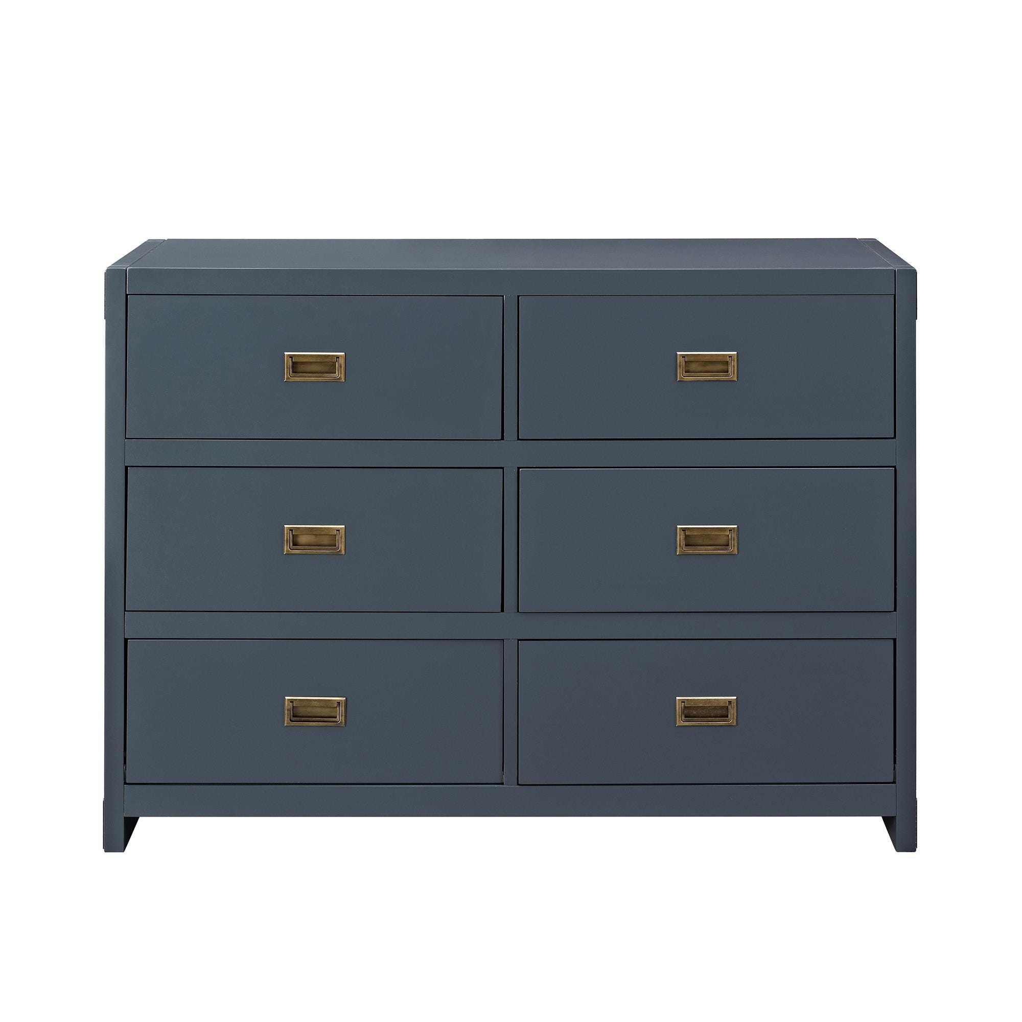 graphite blue dresser Graphite Blue Wilmslow 6 Drawer Double Dresser #SA520 – Salvage & Co Indy